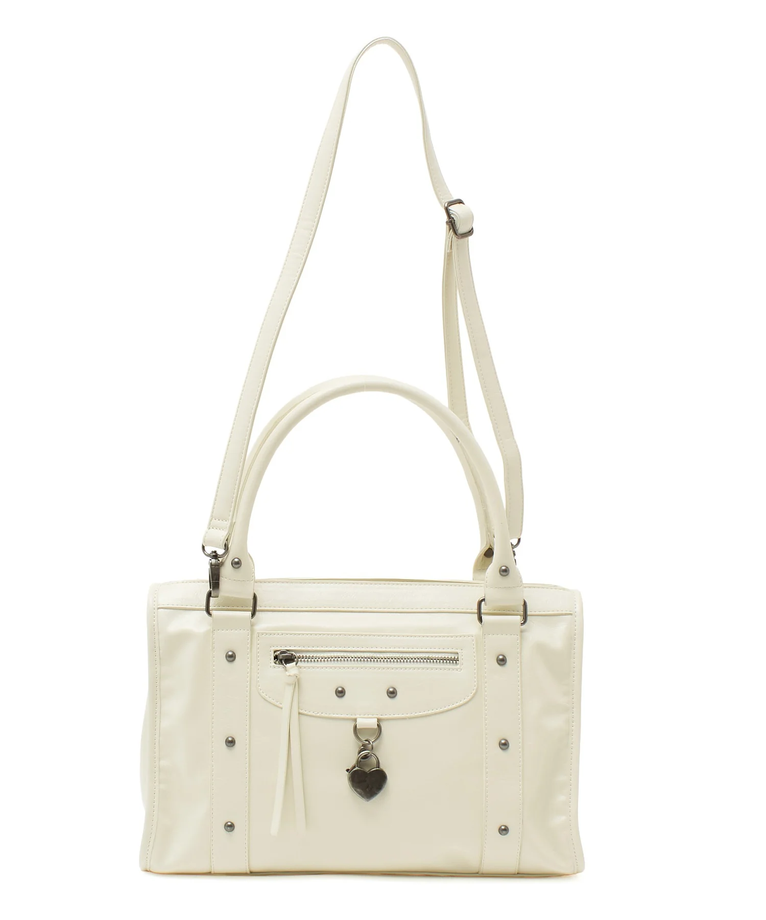 HEART PADLOCK FAUX LEATHER 2WAY BAG - Image 11