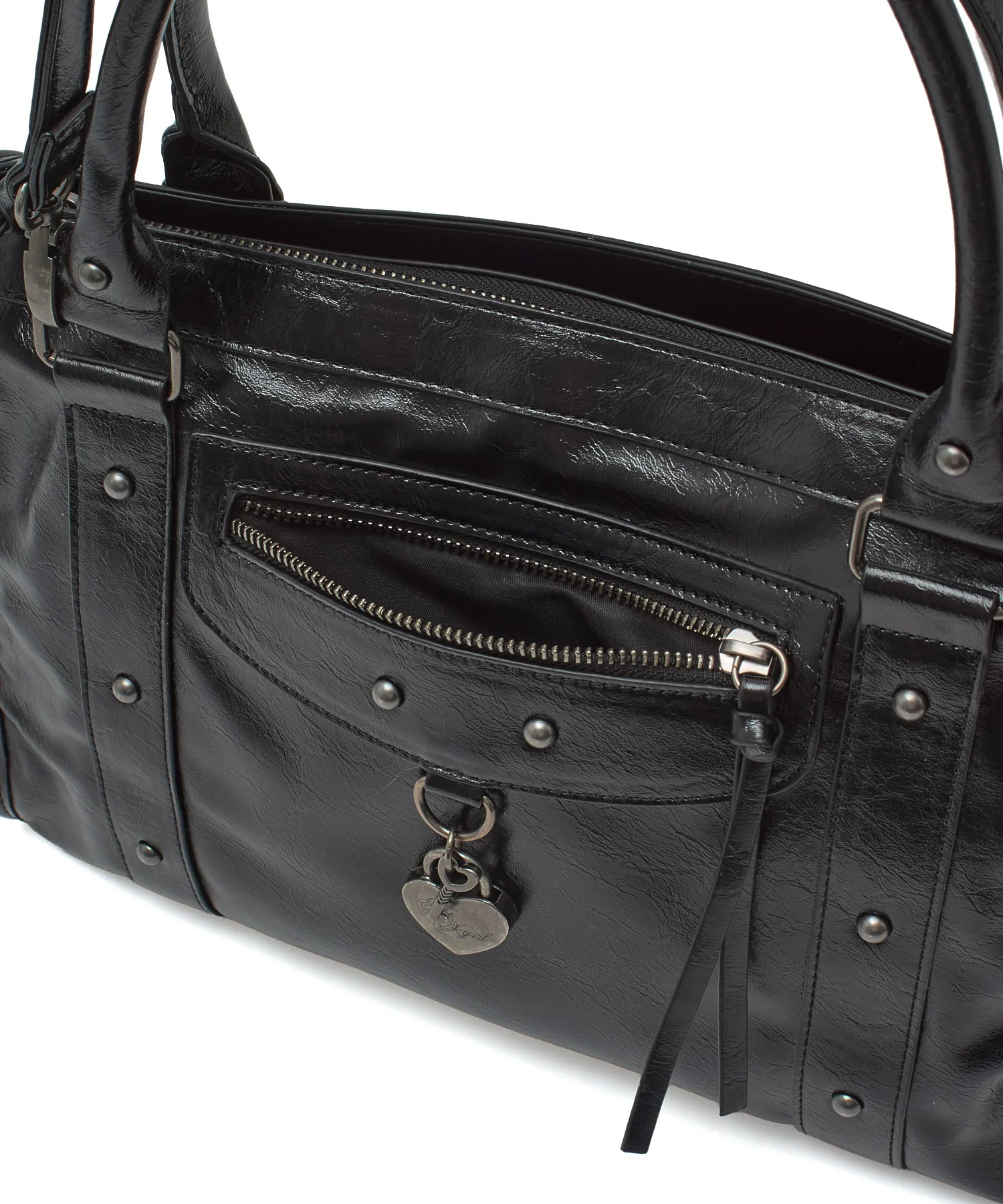 HEART PADLOCK FAUX LEATHER 2WAY BAG - Image 18