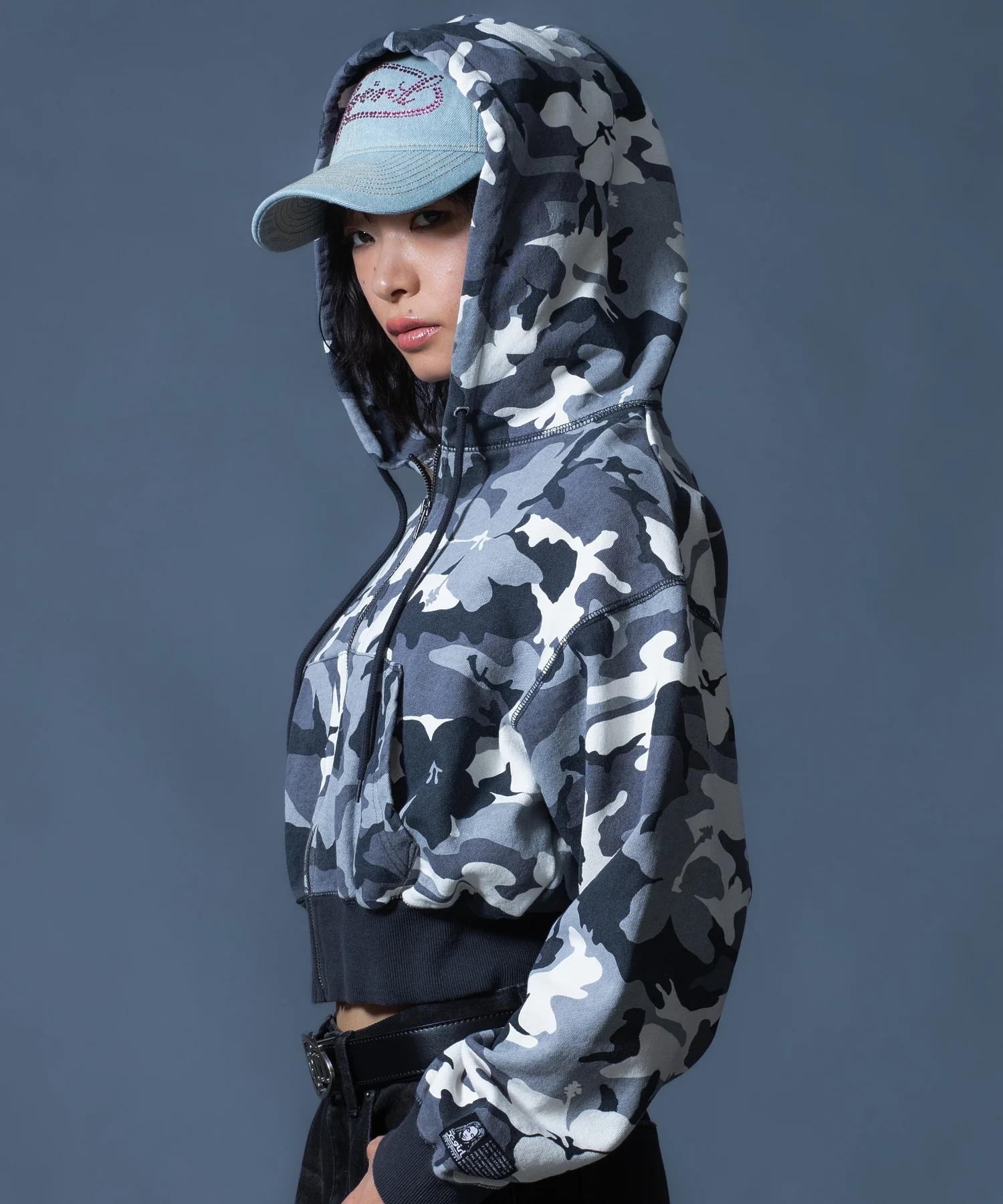 HIBISCUS CAMOUFLAGE ZIP UP SWEAT HOODIE - Image 8