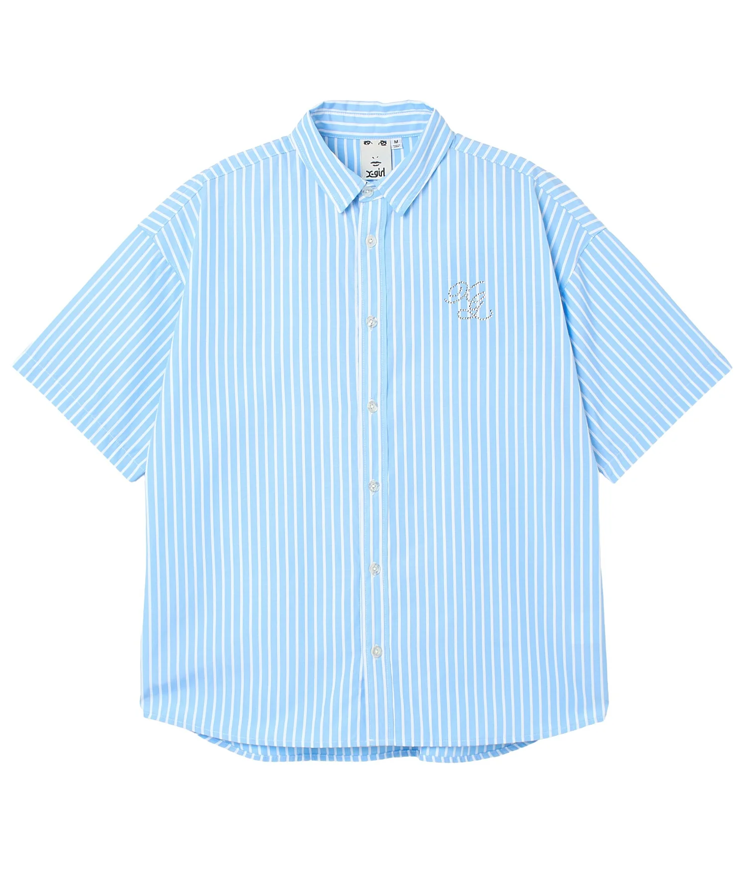 STRIPED RHINESTONE S/S SHIRT - Image 9