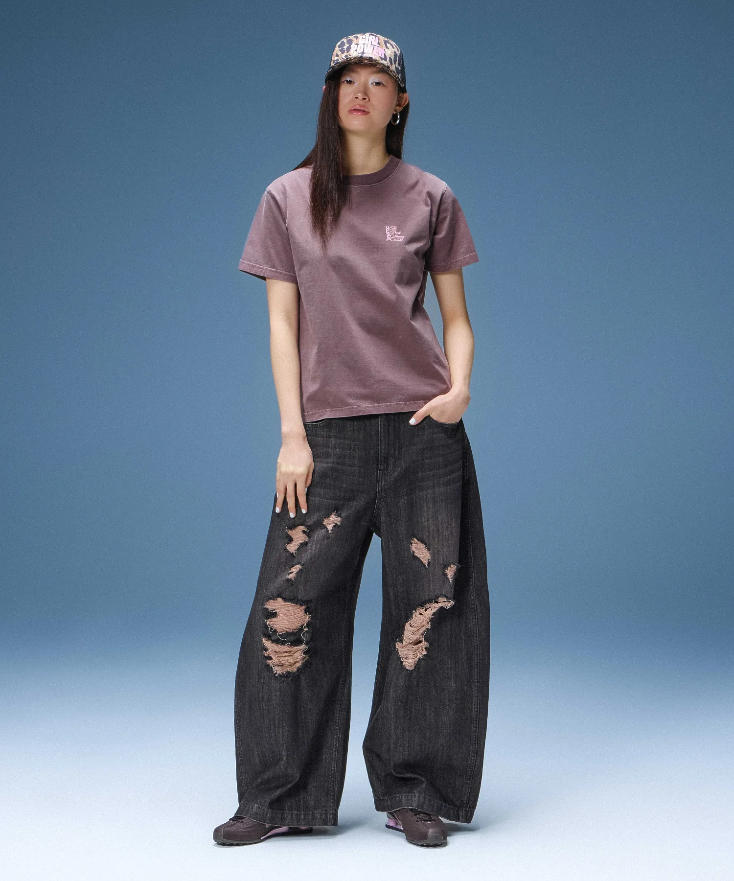 DISTRESSED BAGGY DENIM PANTS - Image 19