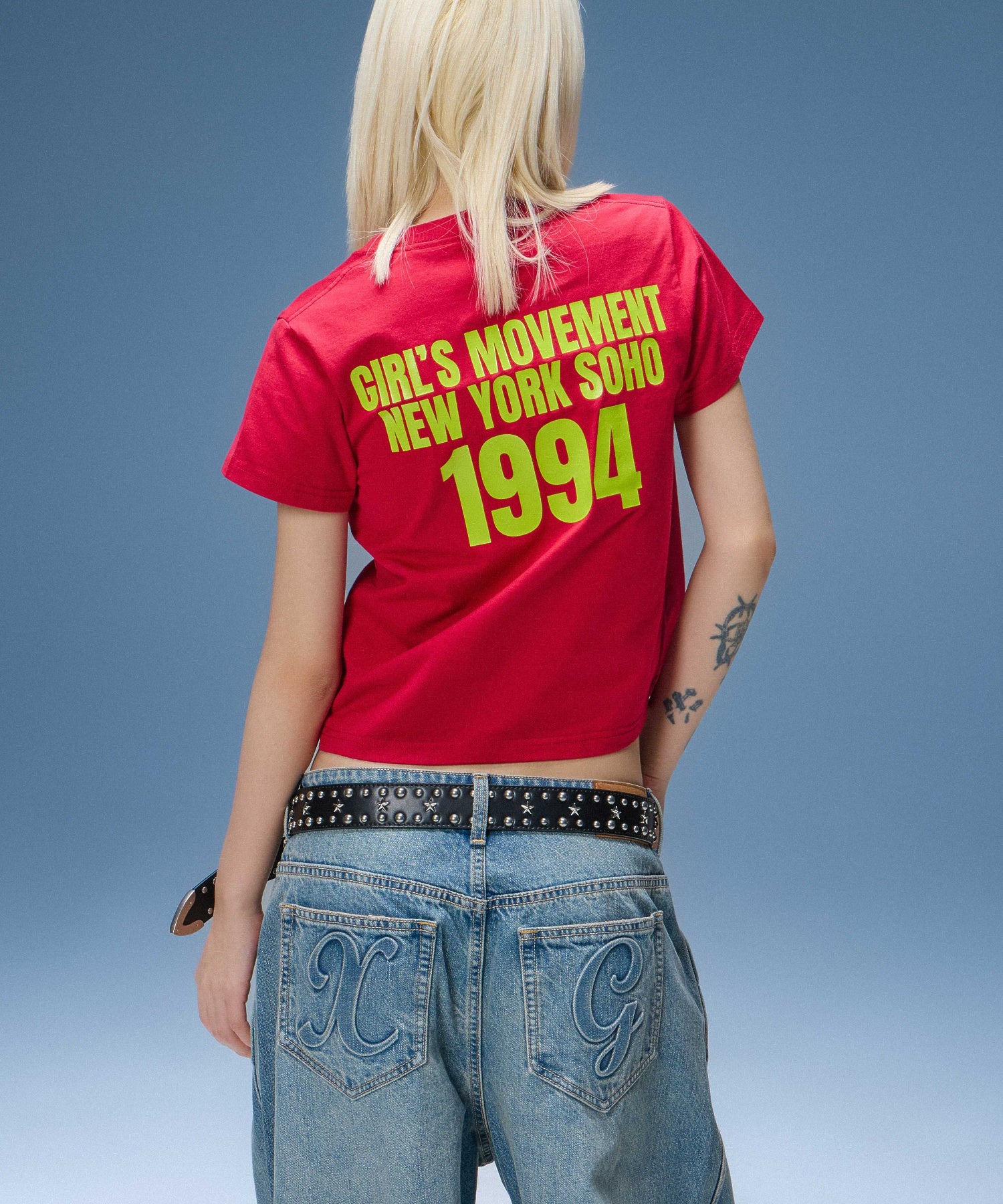 DISTRESSED BAGGY DENIM PANTS - Image 6