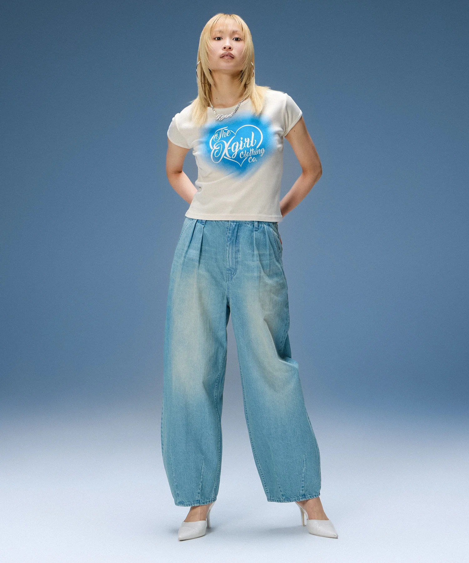 TUCK WIDE LEG DENIM PANTS - Image 6