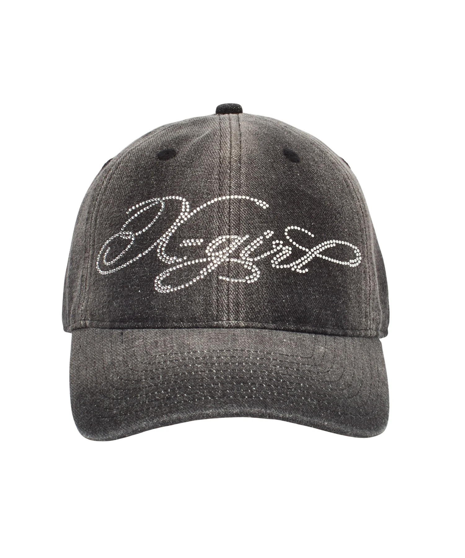 RHINESTONE LOGO DENIM CAP - Image 11