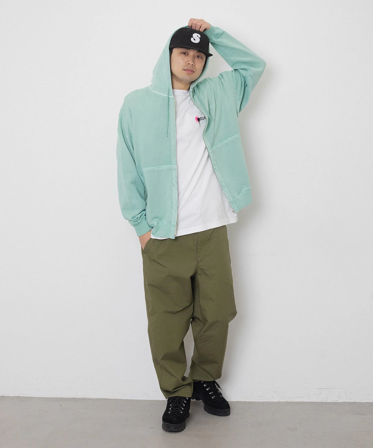 PIGMENT DYED SWEAT HOODIE SILAS - Image 4