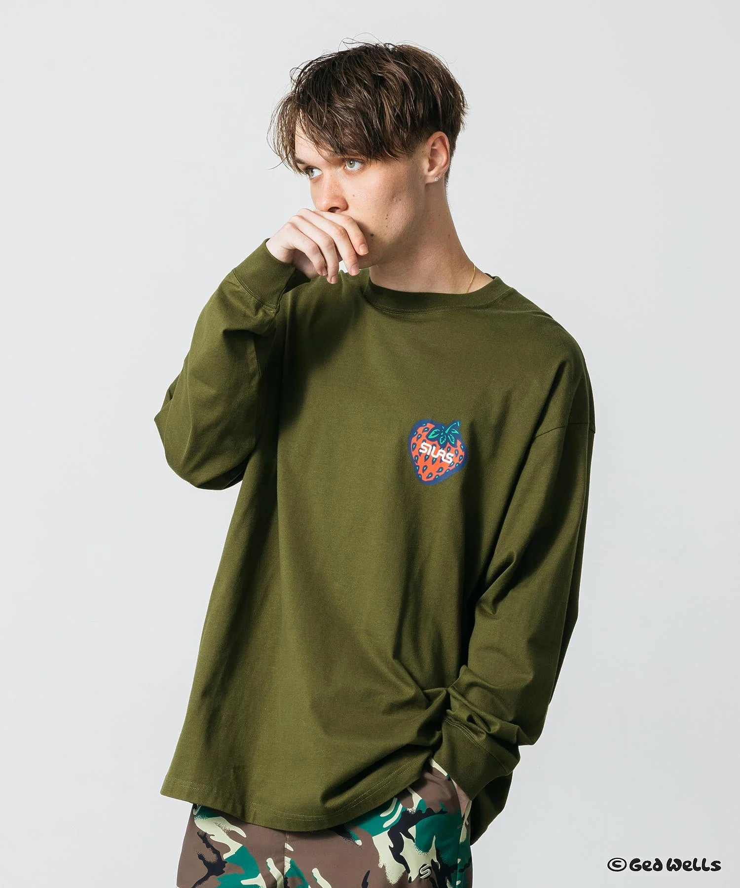 SILAS×INSANE STRAWBERRY L/S TEE - Image 3