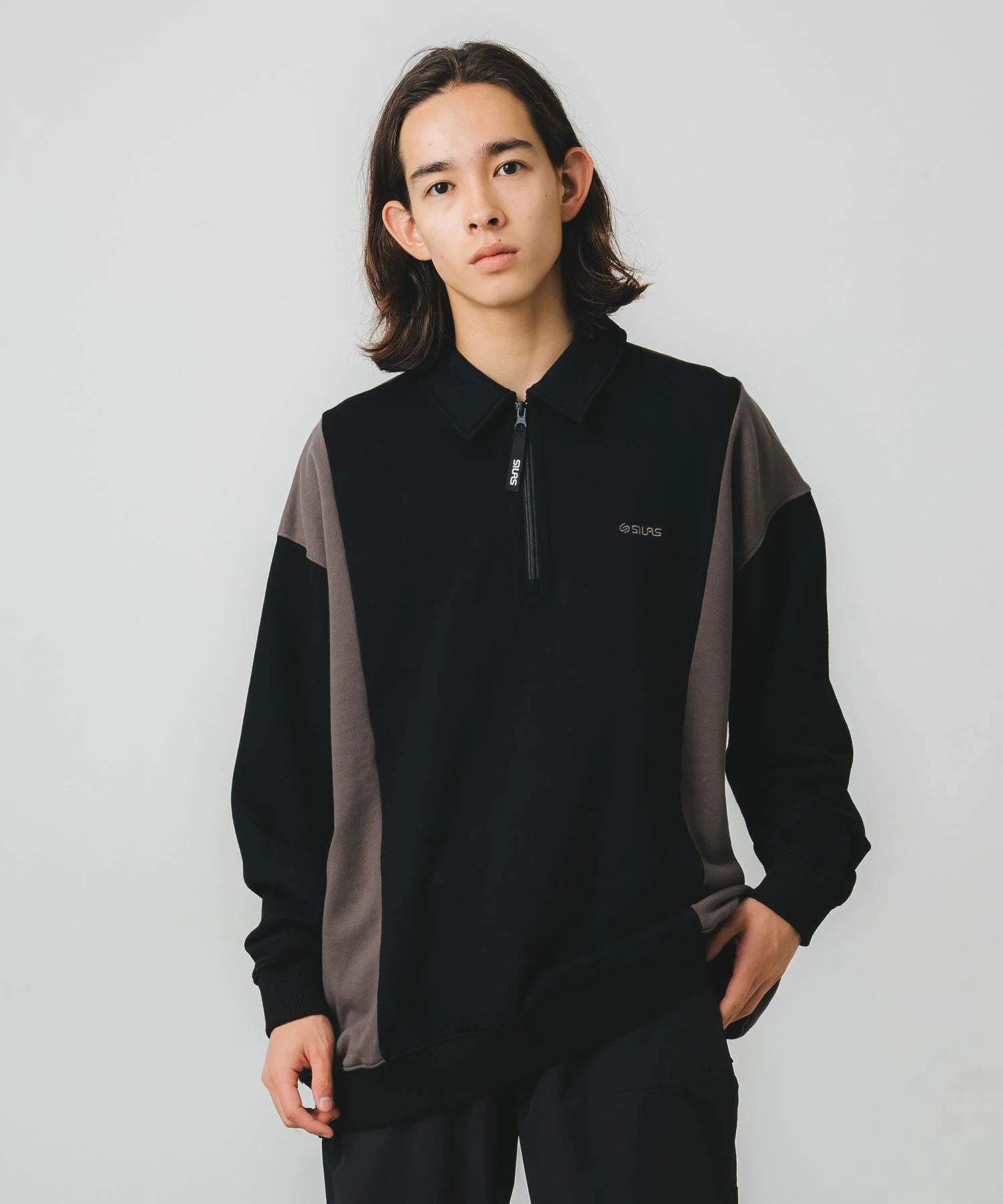 PANELED HALF ZIP SWEAT PULLOVER SILAS - Image 2