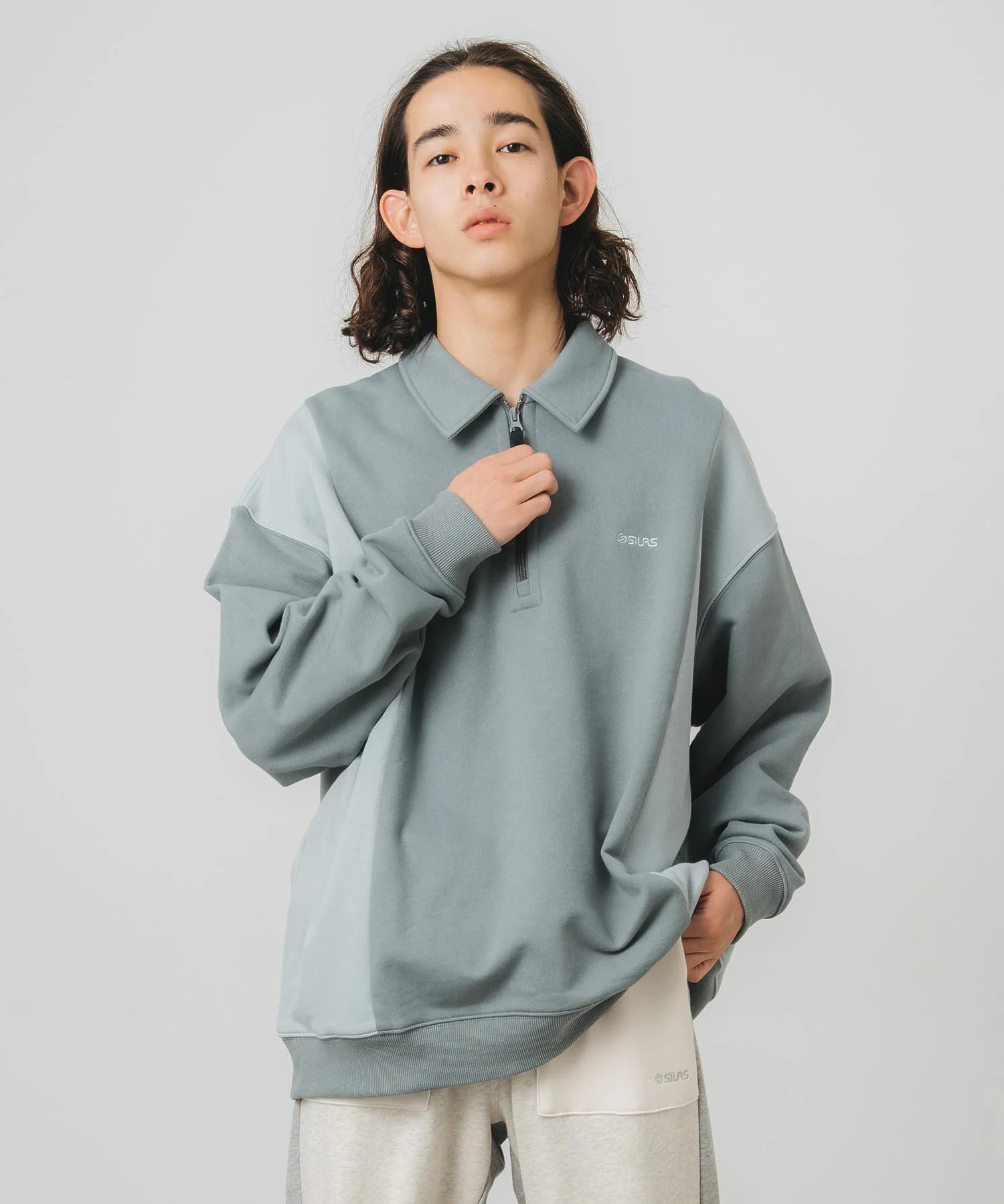 PANELED HALF ZIP SWEAT PULLOVER SILAS - Image 3