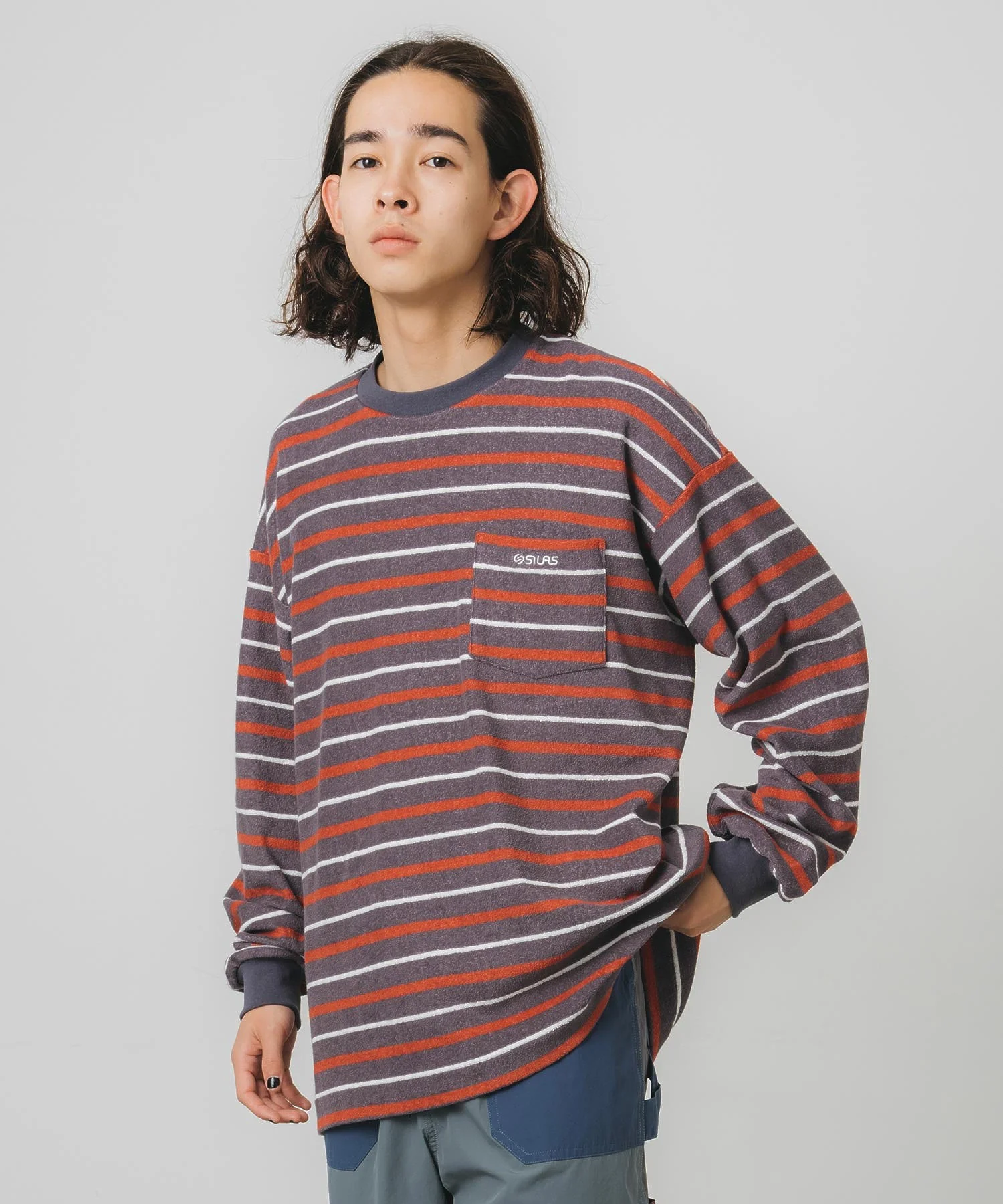 TERRY CLOTH L/S POCKET TEE SILAS - Image 3