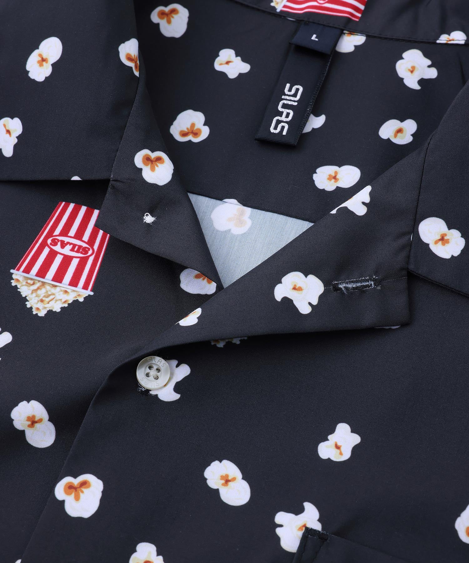 POPCORN PATTEN OPEN COLLAR S/S SHIRT SILAS - Image 9