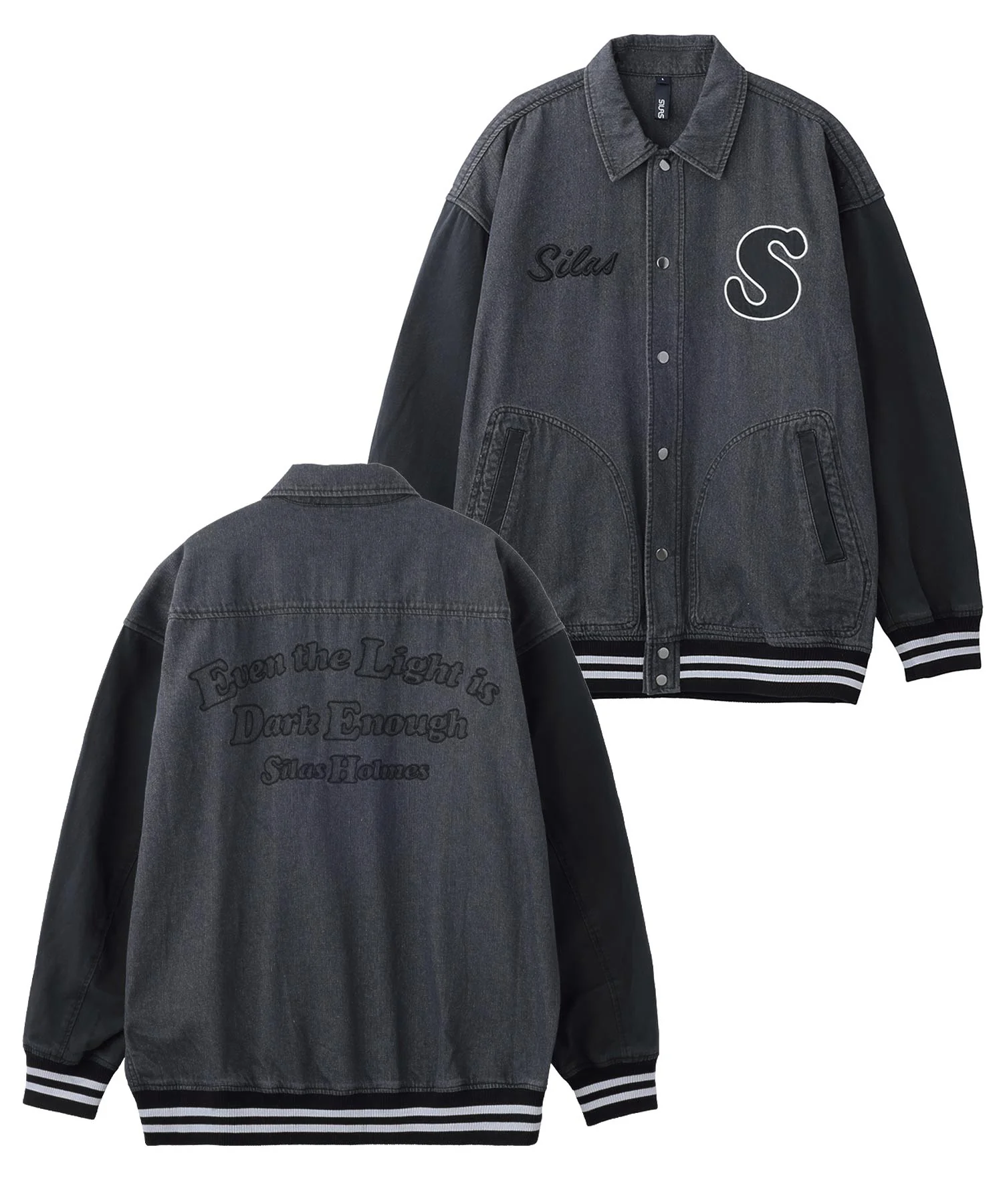 DENIM VARSITY JACKET SILAS - Image 26