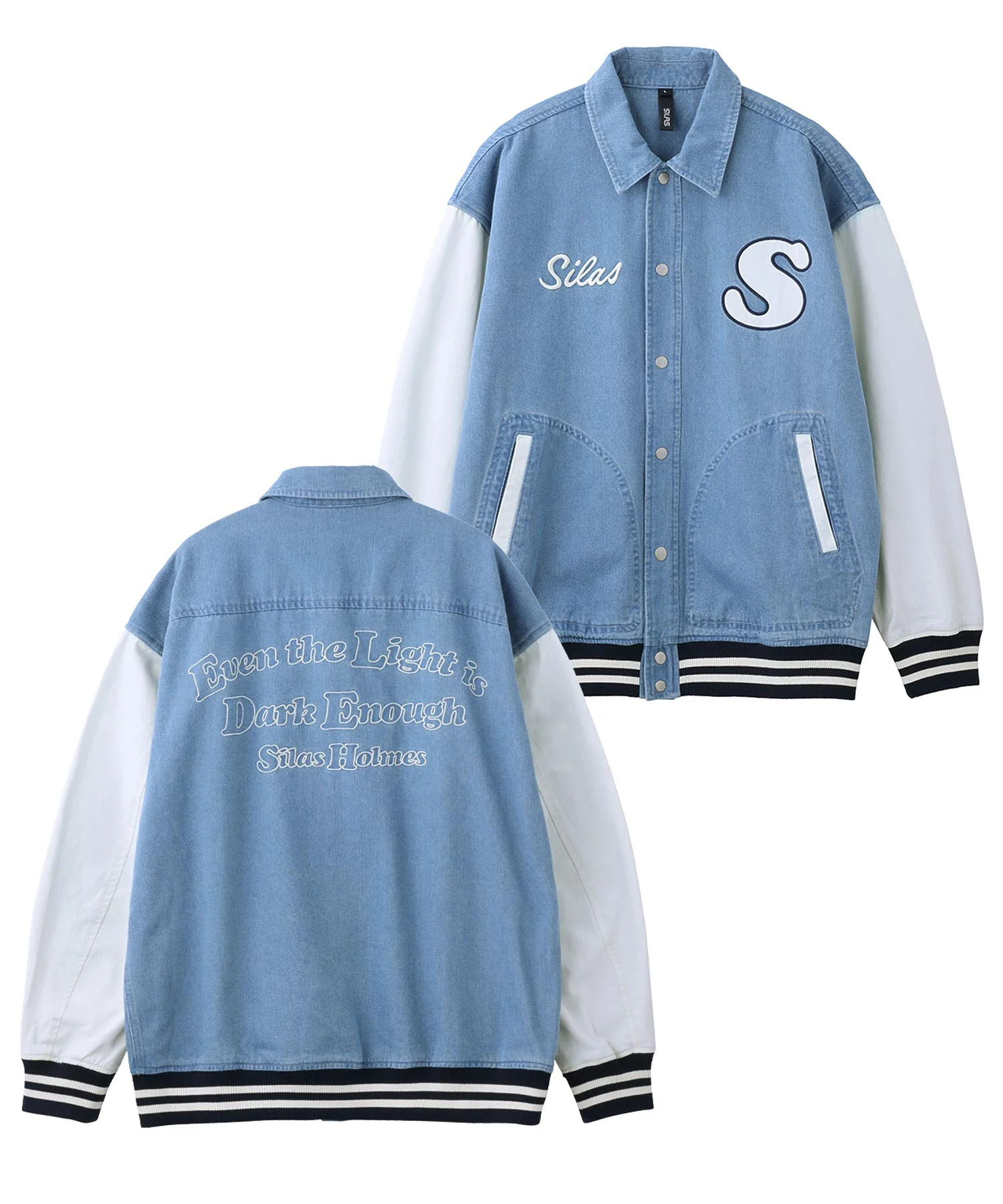 DENIM VARSITY JACKET SILAS - Image 27
