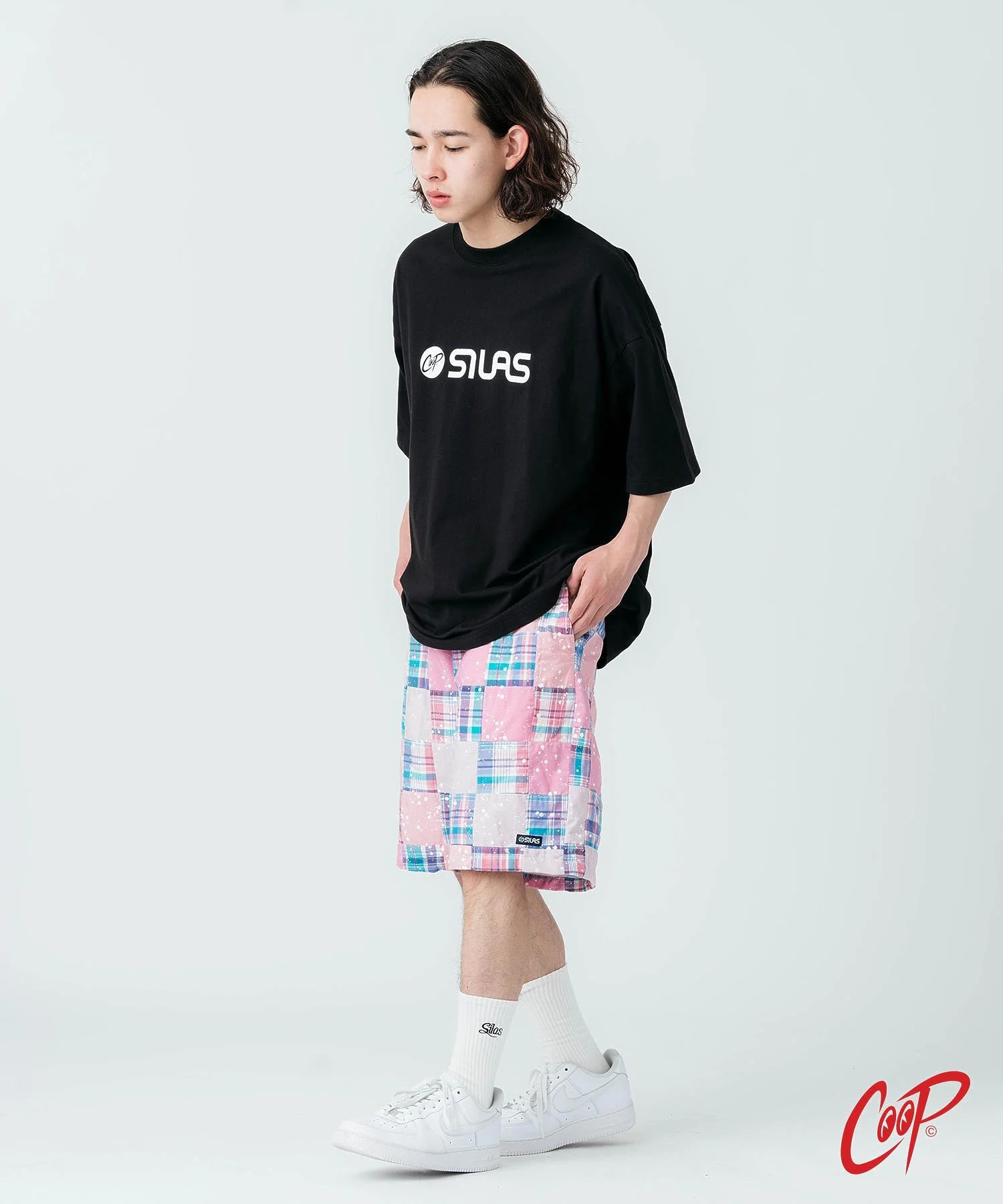SILASxCOOP CHECKERED FLAG PRINT WIDE S/S TEE - Image 13