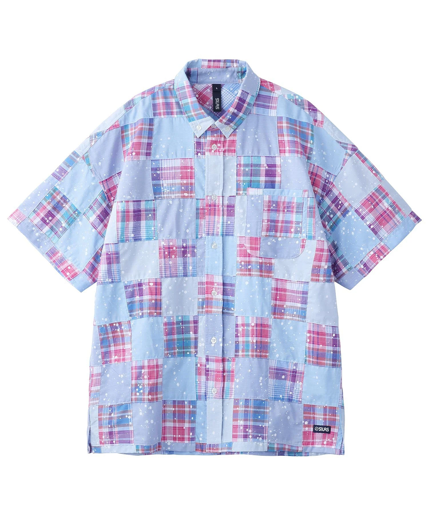 SPLASH PATCHWORK S/S BUTTON DOWN SHIRT SILAS - Image 21