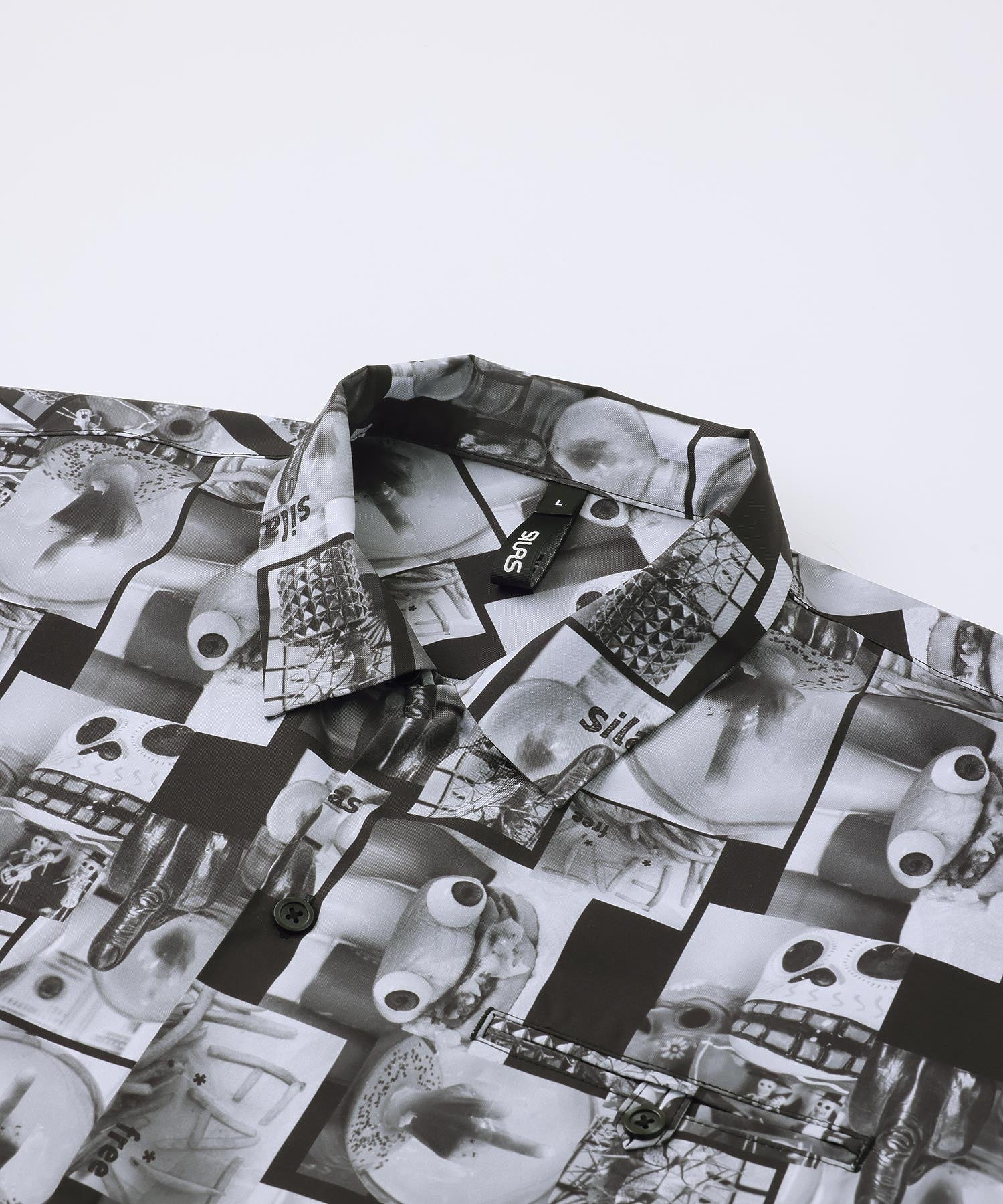 PHOTO PATTERN OPEN COLLAR S/S SHIRT SILAS - Image 16