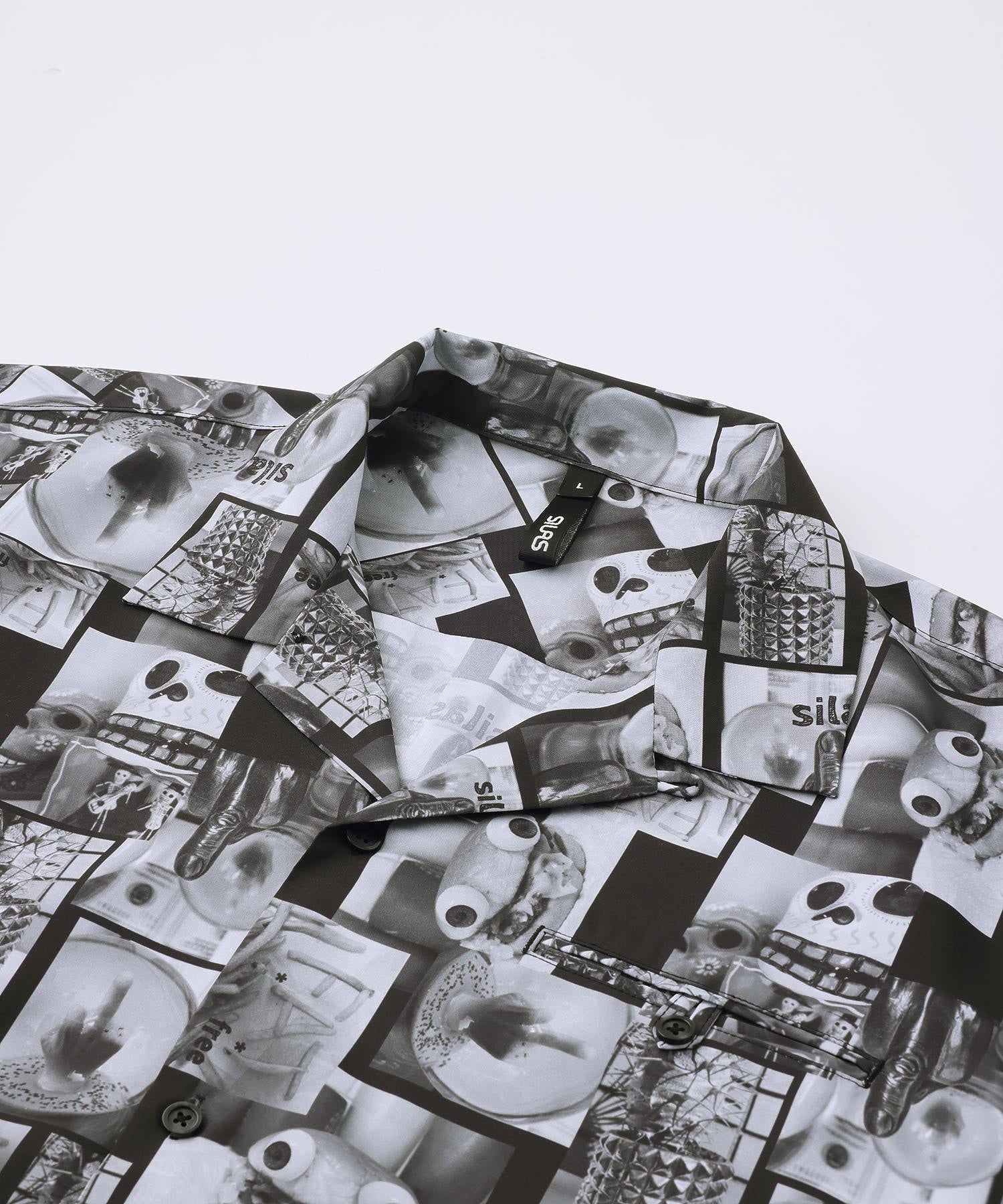 PHOTO PATTERN OPEN COLLAR S/S SHIRT SILAS - Image 4