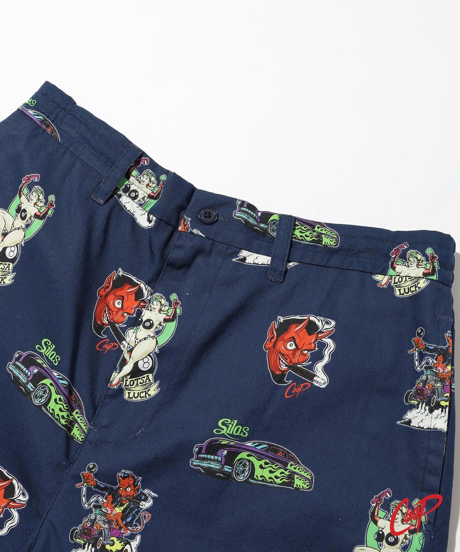 SILASxCOOP ALL OVER PATTERN SHORT PANTS - Image 4