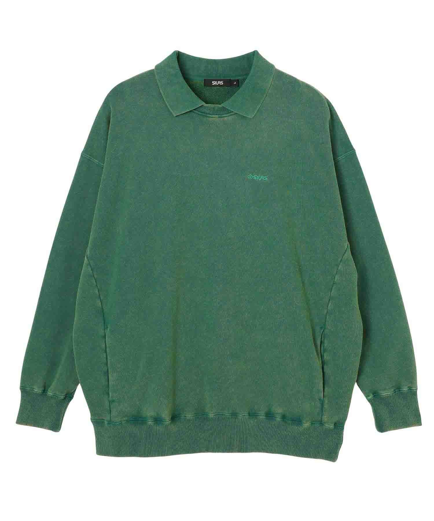 GARMENT DYED WIDE COLLARED TOP - Image 2