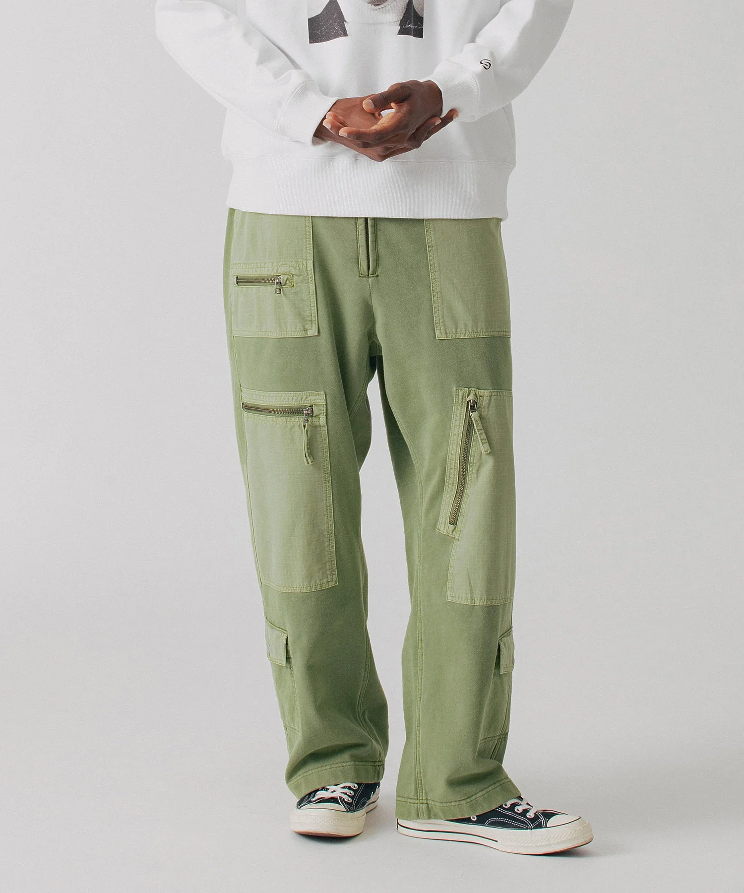 GARMENT DYED SWEAT FLIGHT PANTS - Image 3