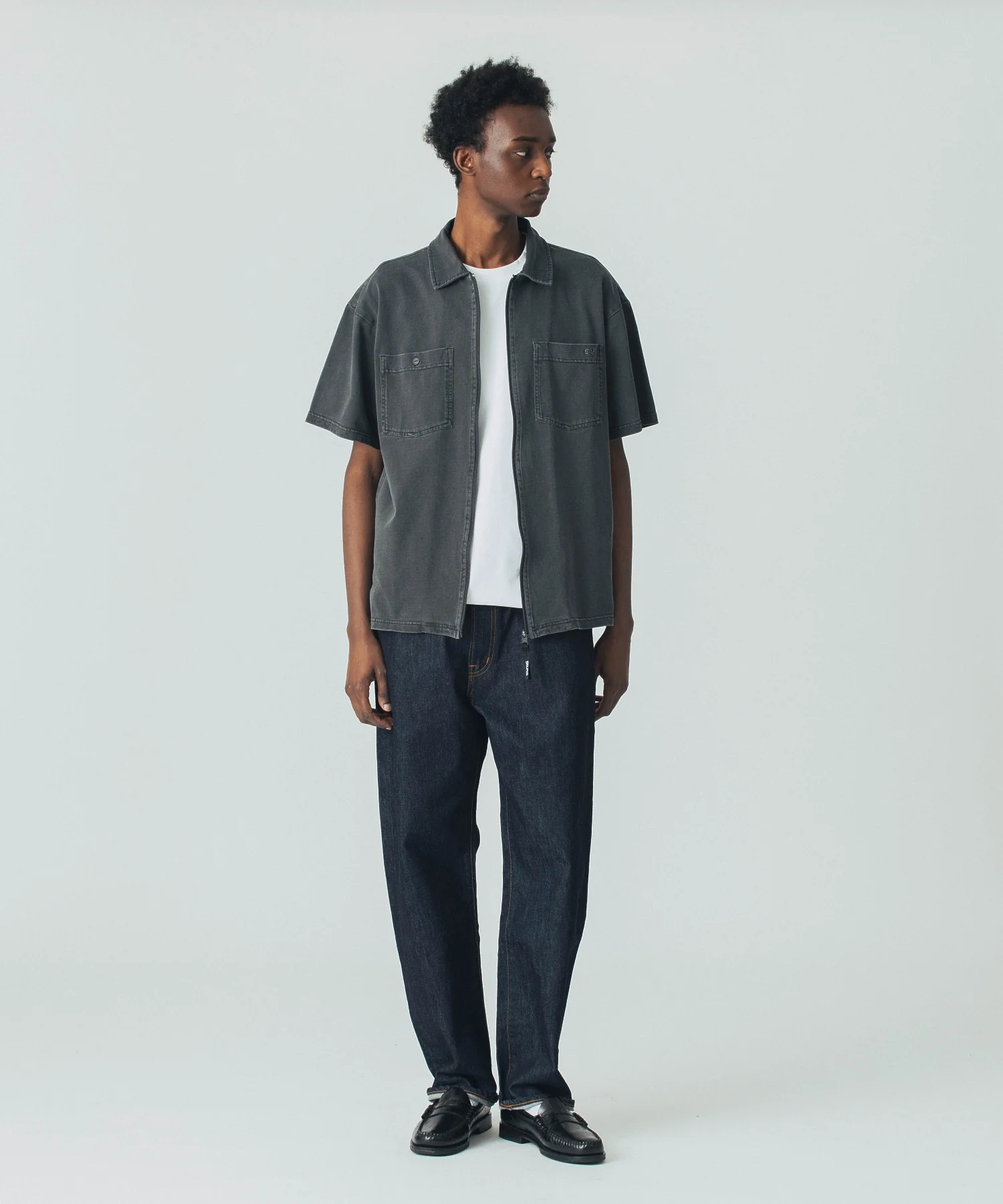 PIGMENT DYED S/S FULL ZIP SHIRT - Image 10