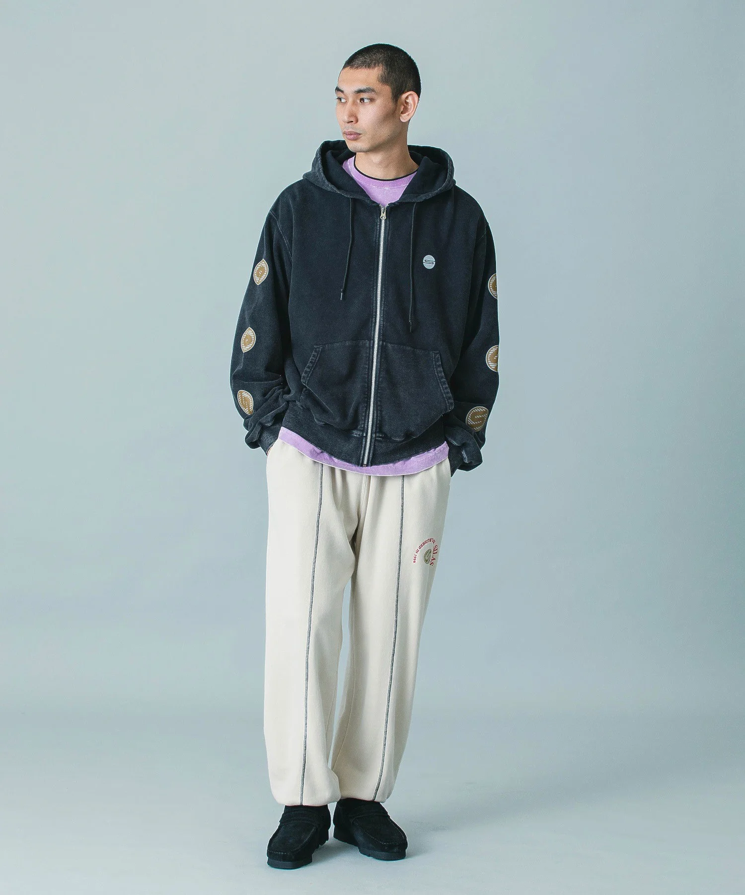 【UK COLLECTION】CIRCLE LOGO ZIP SWEAT HOODIE - Image 8