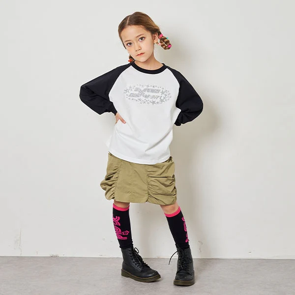 エンボスラメロゴラグラン長袖Tシャツ - Image 14