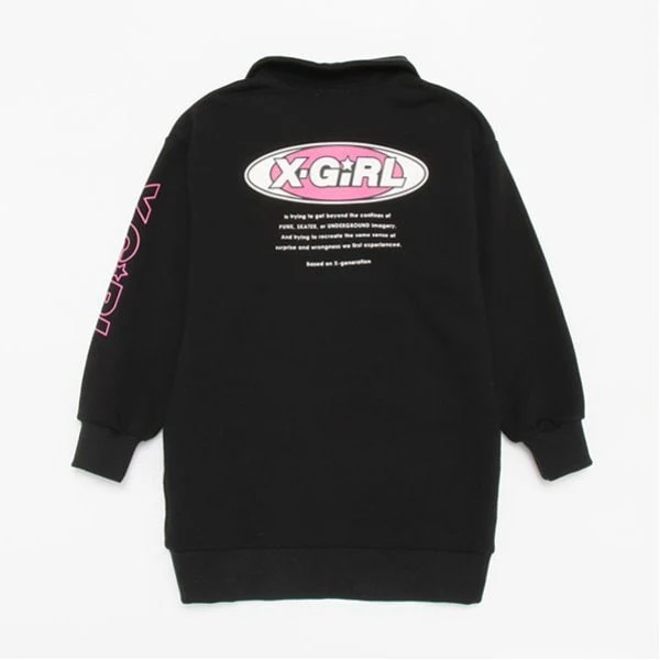 バックロゴハーフジップ長袖ワンピース - Image 5