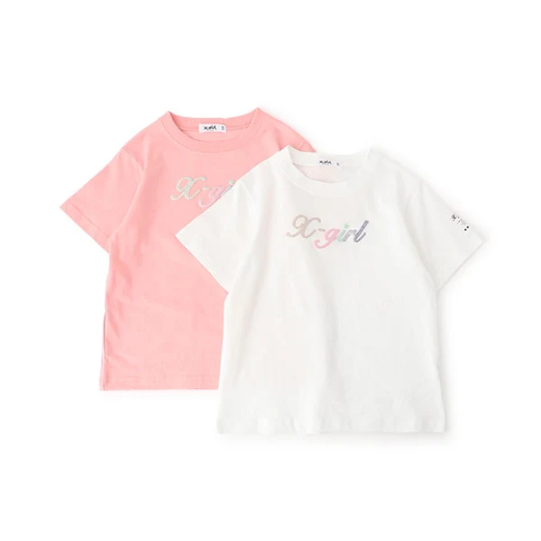 ラメ発泡プリントロゴ半袖Tシャツ - Image 11