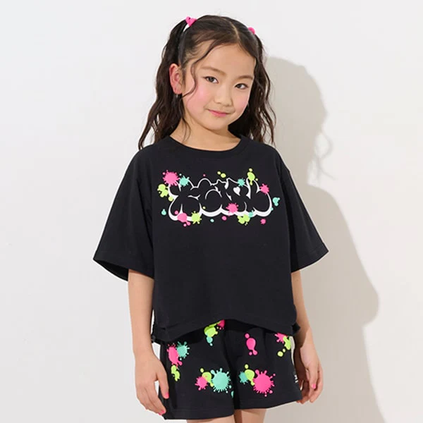 グラフィティロゴペイント半袖Tシャツ - Image 2
