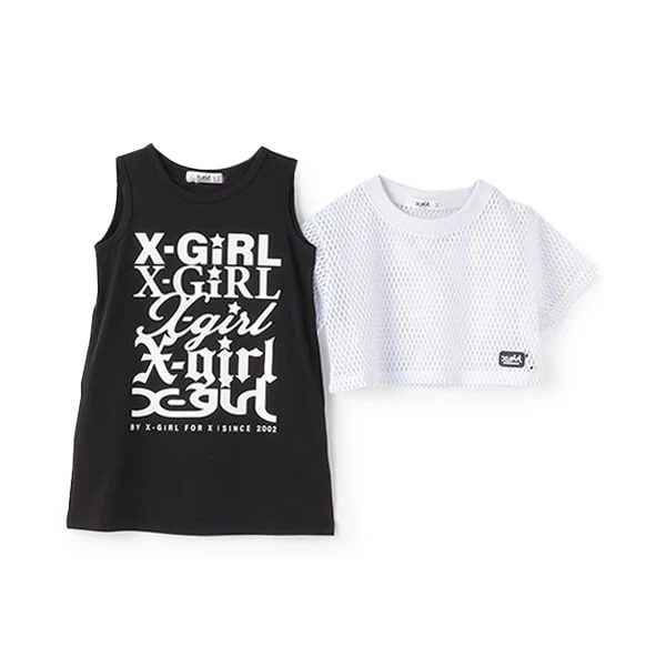 メッシュ半袖T+ノースリワンピースセット - Image 4