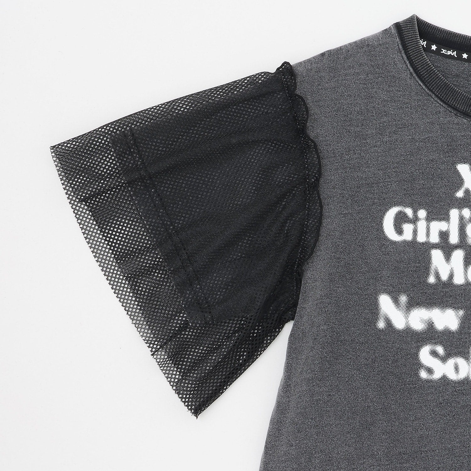 ロゴプリント 袖メッシュ半袖Tシャツ - Image 6