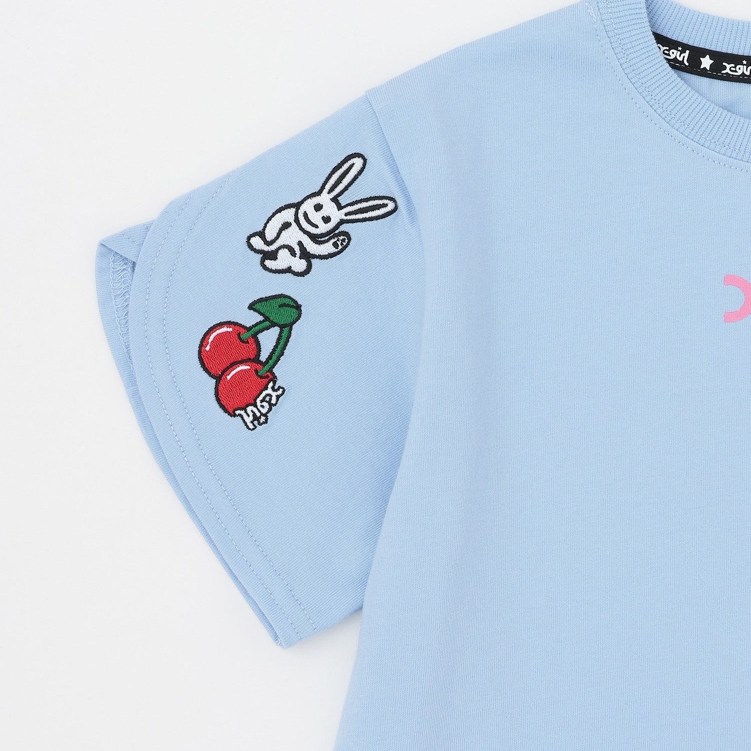キャラクターワッペン 袖スリット半袖Tシャツ - Image 6