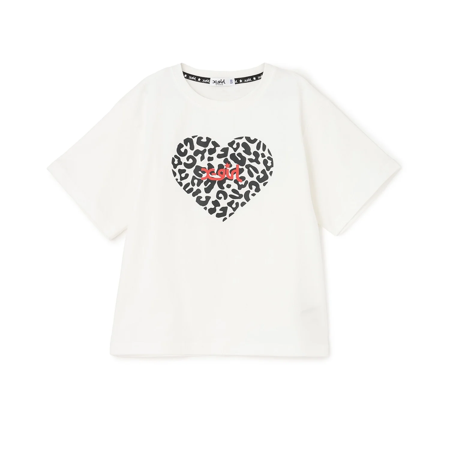 レオパードハートプリント 半袖Tシャツ