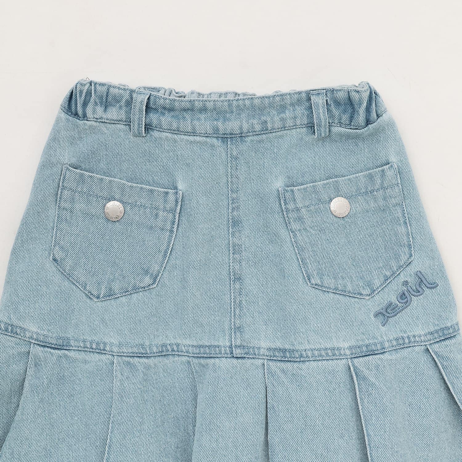 バックロゴ 切替プリーツスカート - Image 4