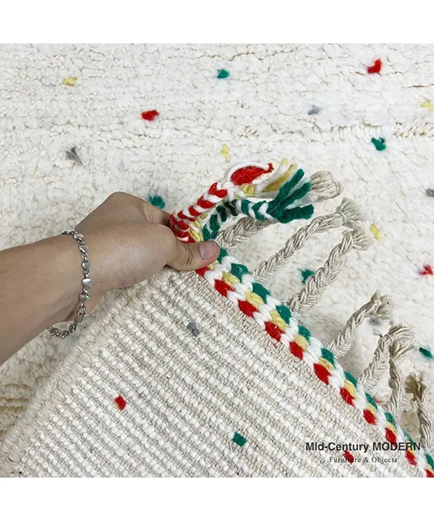 30th Anniversary Special Order Moroccan Rug for Bed Side - Image 4