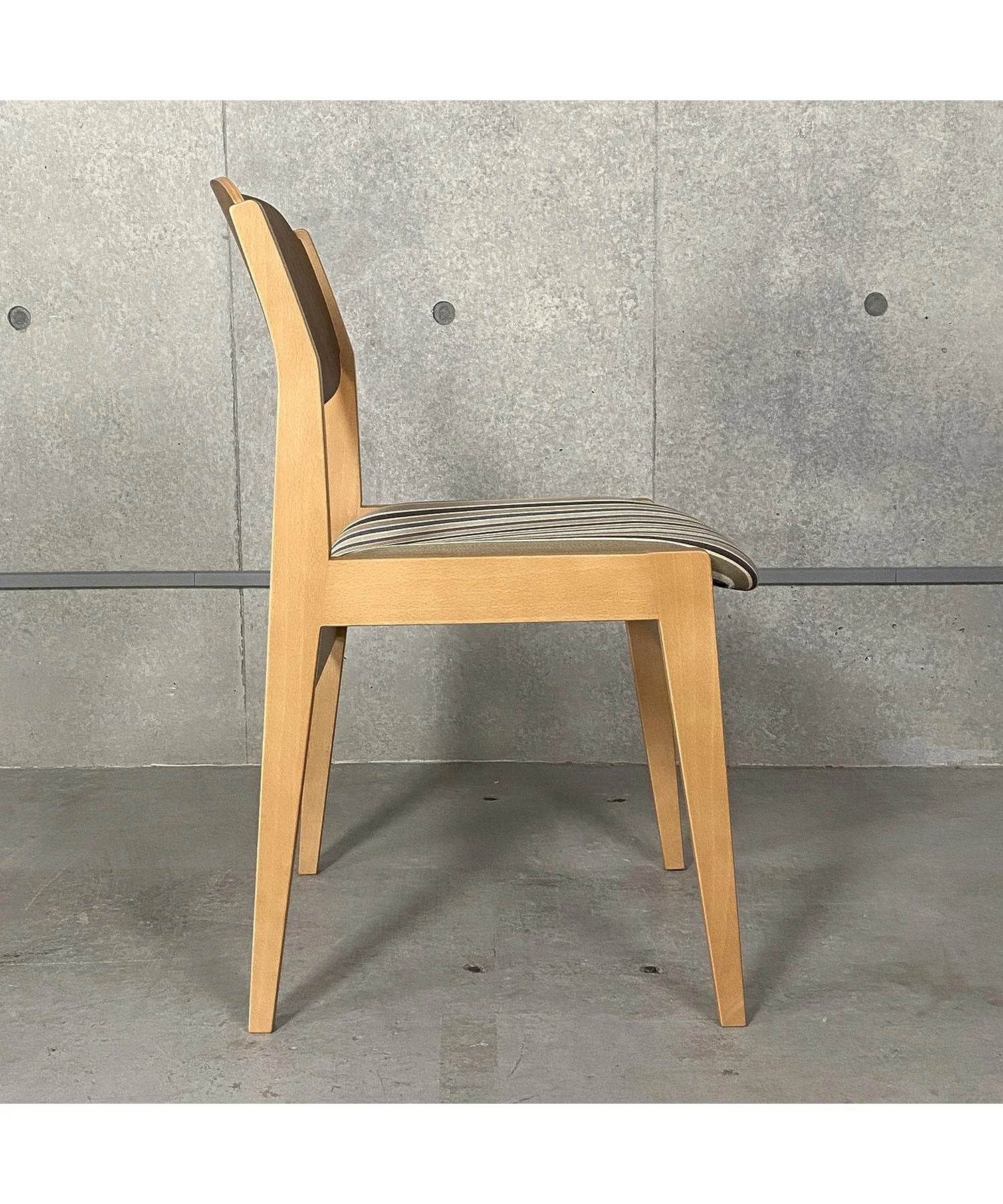 天童木工 水之江忠臣 BOOK CHAIR 70th Anniversary Revival Edition with Mid-Century MODERN ”Miller Stripe Neutral” - Image 6