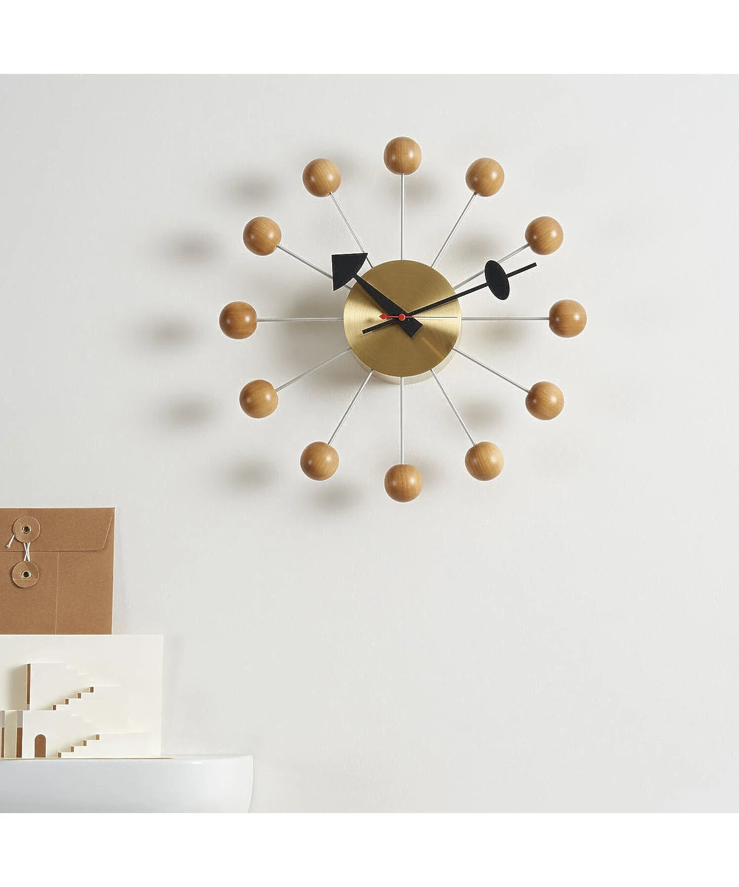 Vitra Ball Clock Braass Cherry - Image 3