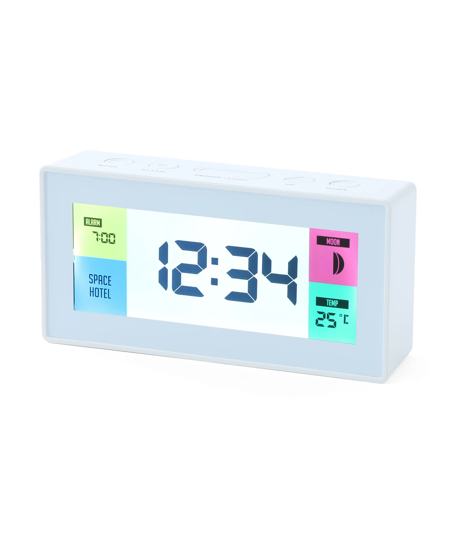Space Hotel Robot Alarm Clock White/White
