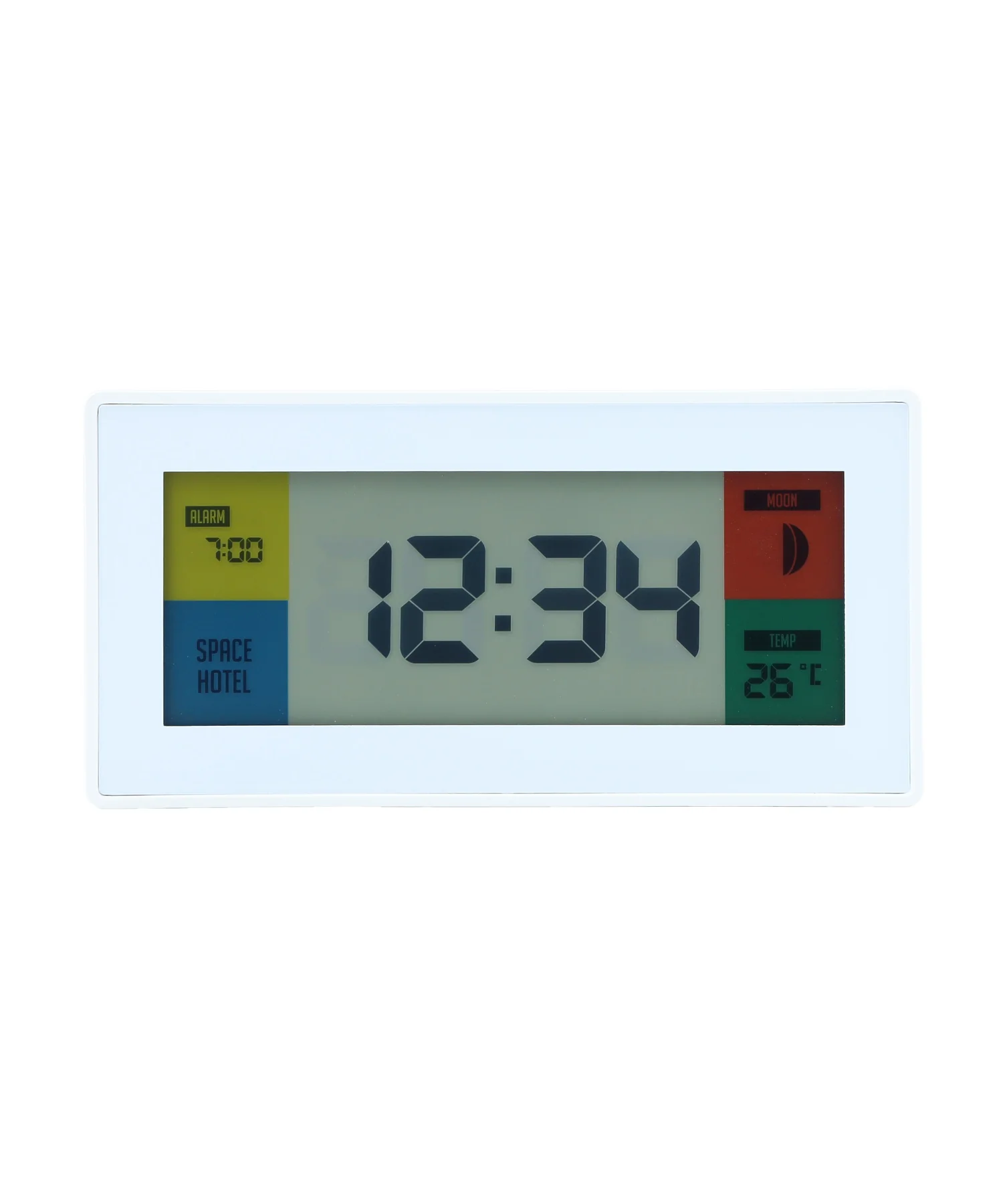 Space Hotel Robot Alarm Clock White/White - Image 2