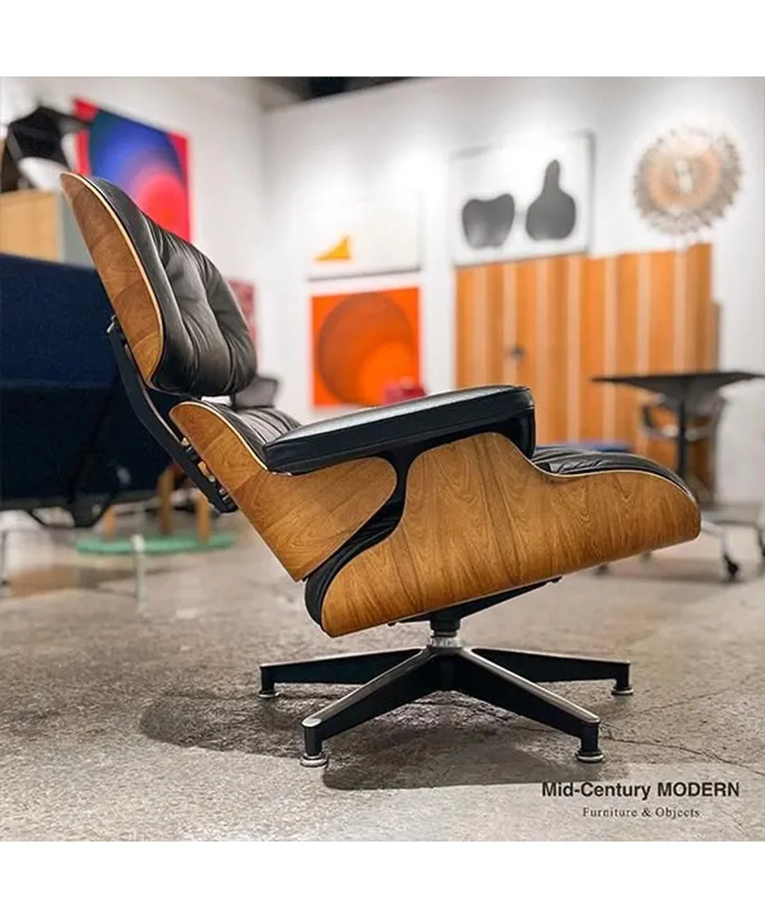 Eames Lounge Chair ＆ Ottoman / Cherry / Walnut - Image 4