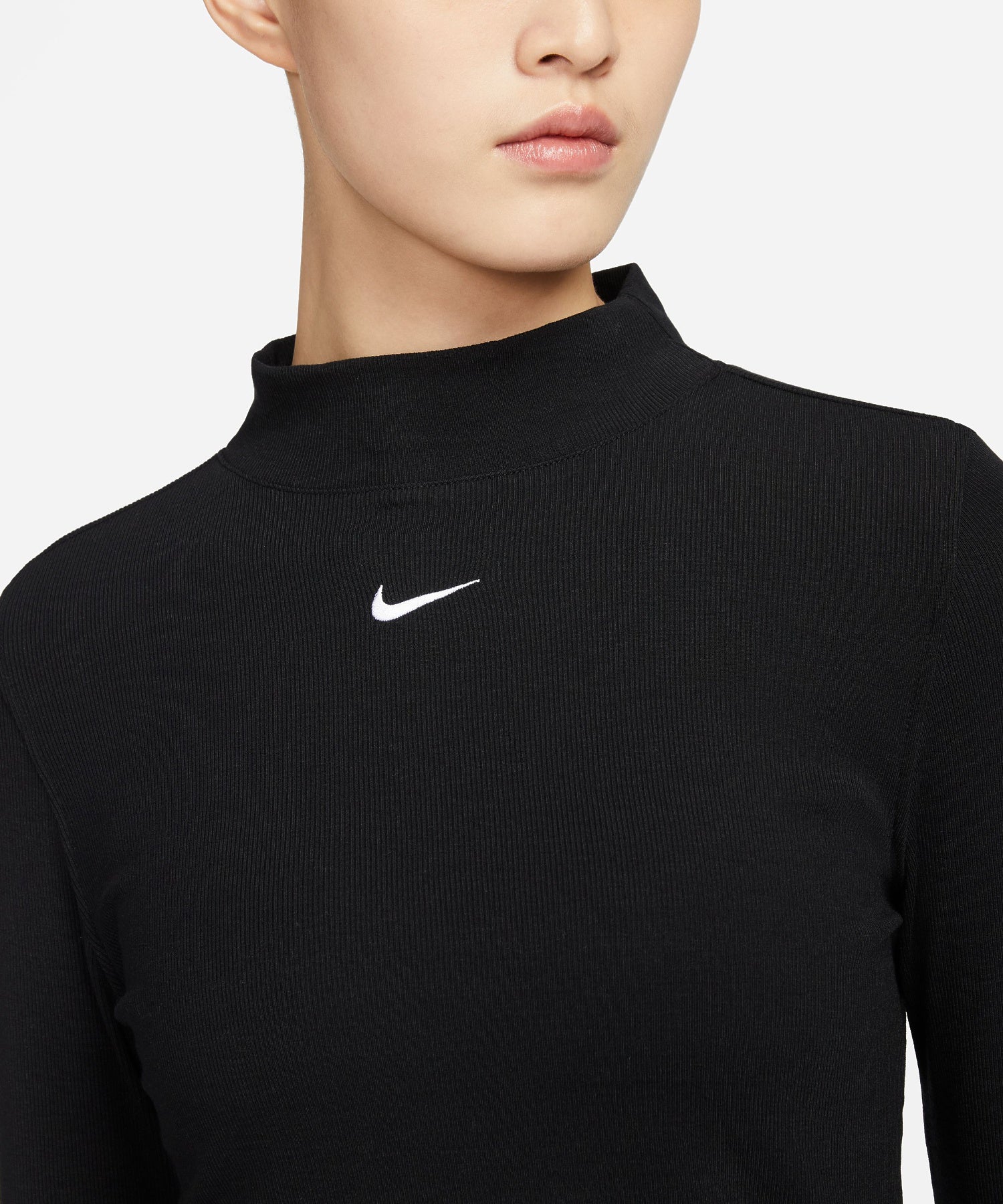 NIKE/ナイキ/WMNS ESSENTIAL RIB L/S MOCK TOP/DV7881-010 - Image 4