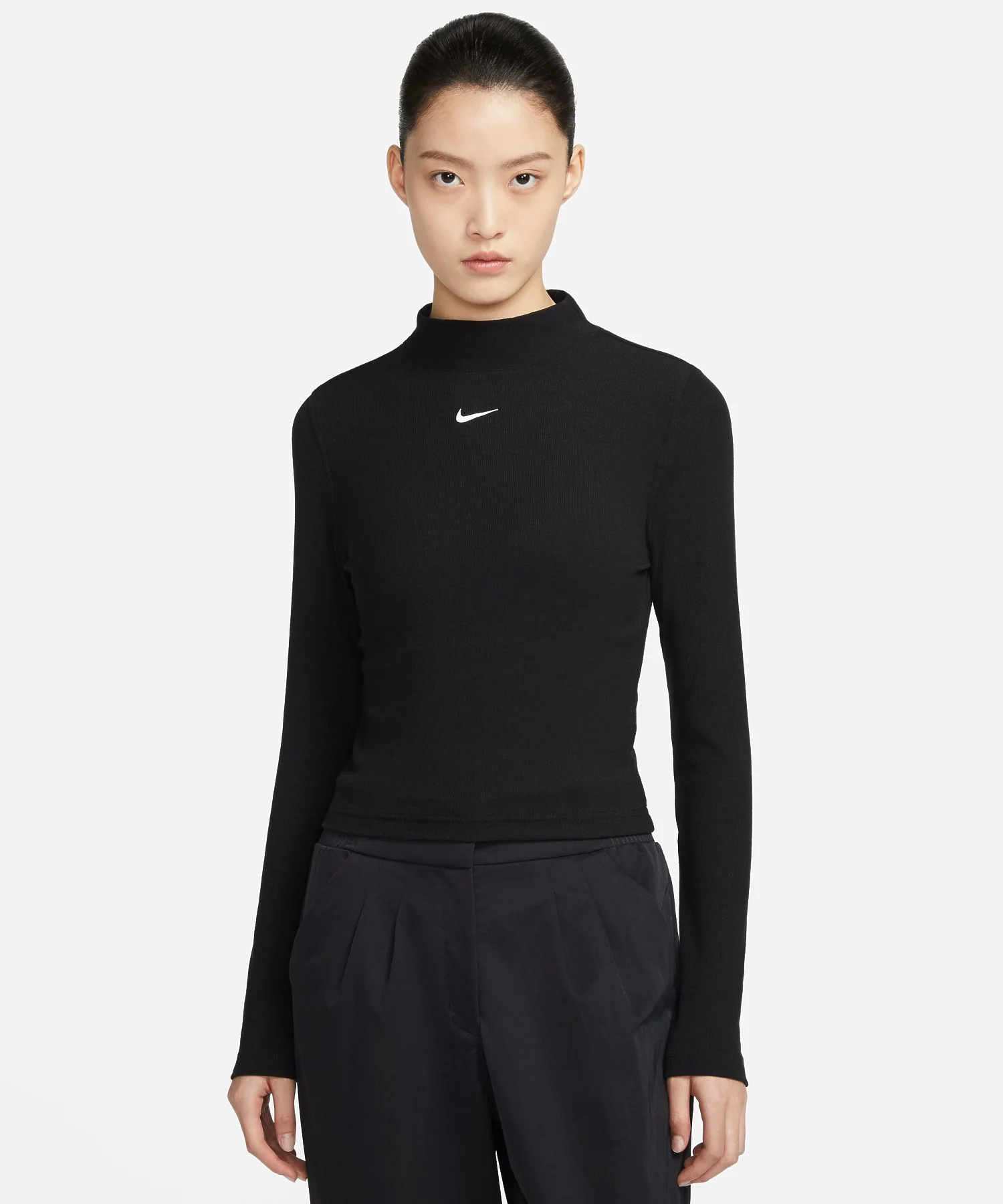 NIKE/ナイキ/WMNS ESSENTIAL RIB L/S MOCK TOP/DV7881-010 - Image 5