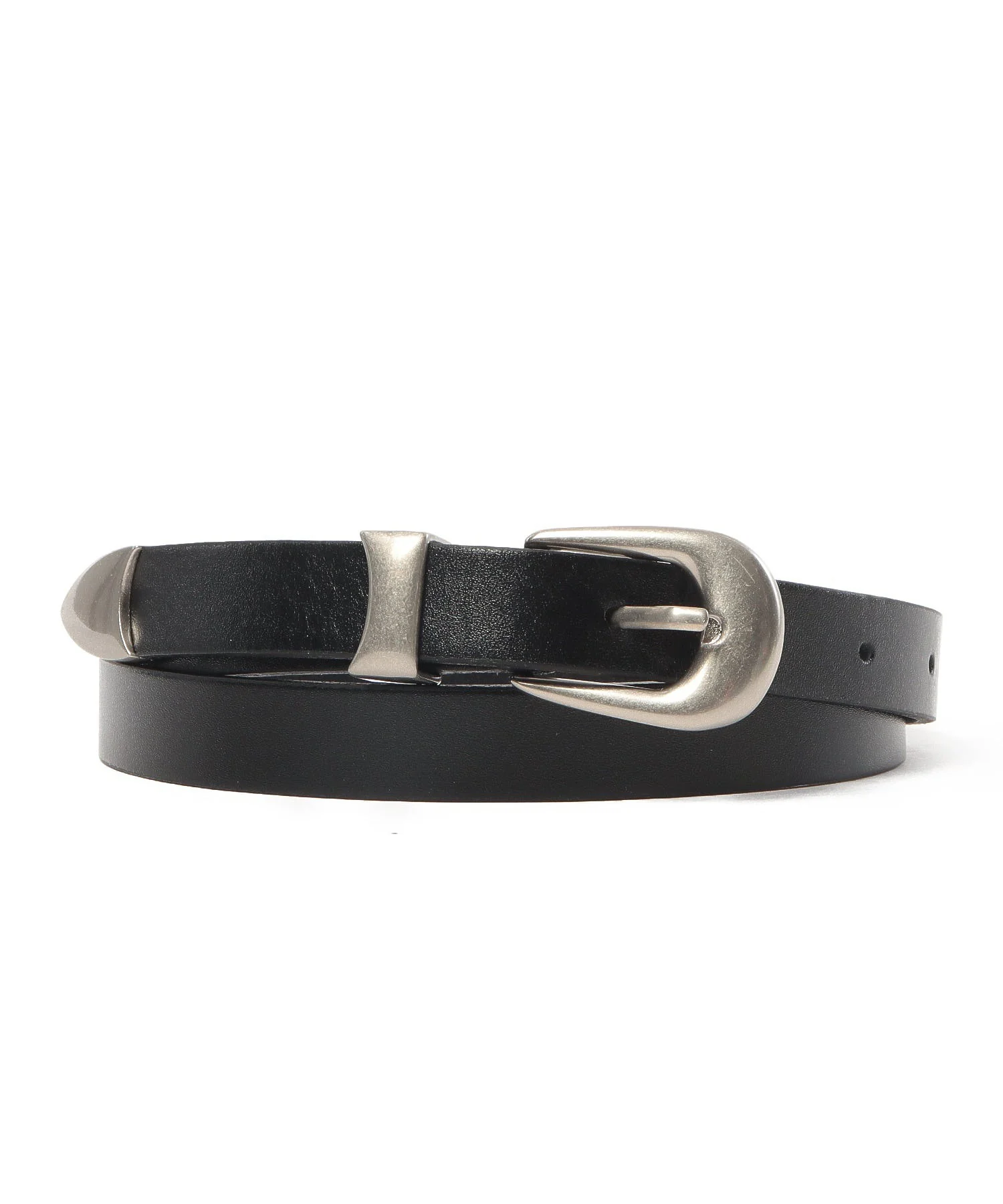 SILVER BUCKLE LEATHER BELT DISPATCHER NO.8 - Image 6