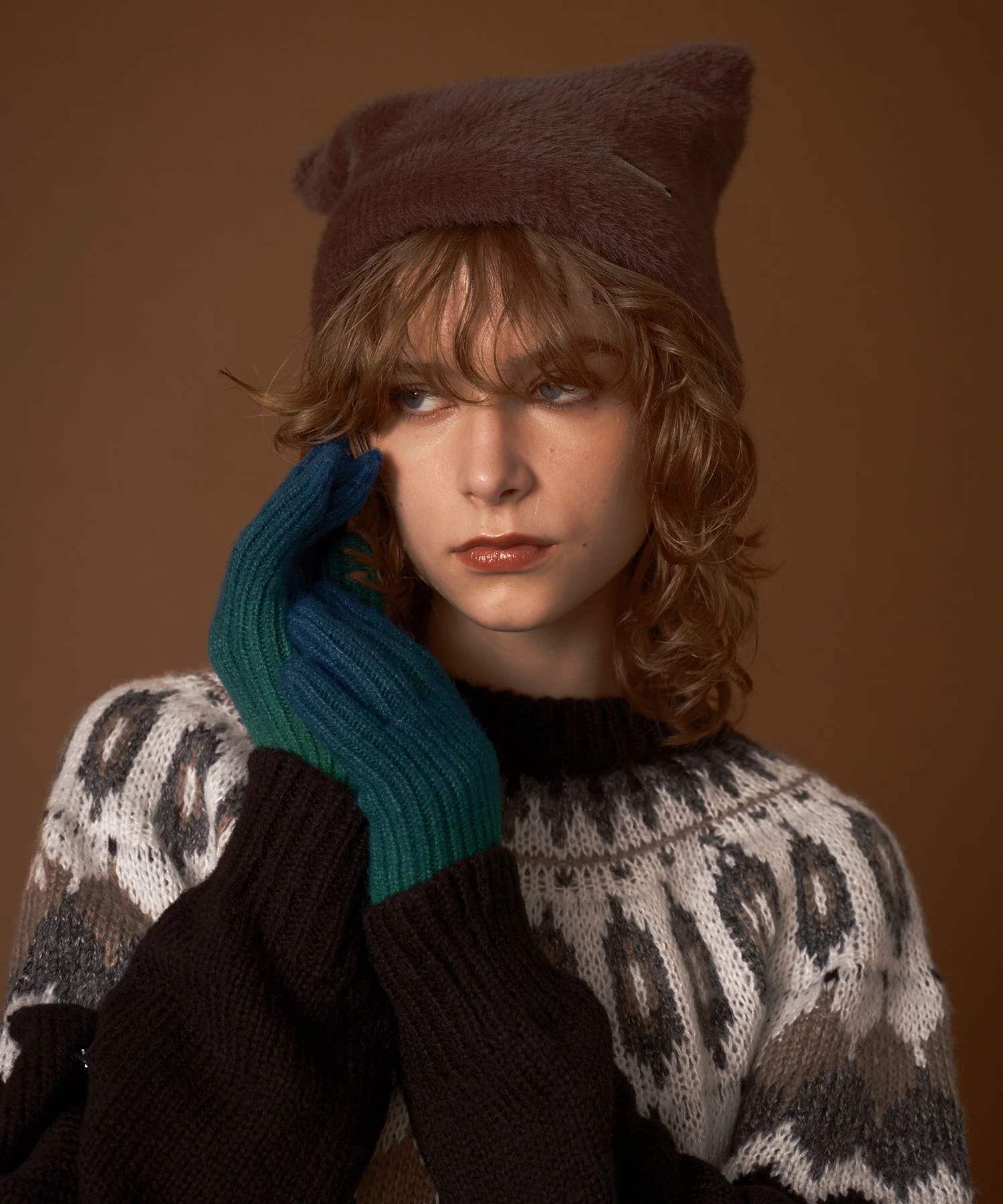 GRADIENT COLOR KNIT GLOVES DISPATCHER NO.8 - Image 2