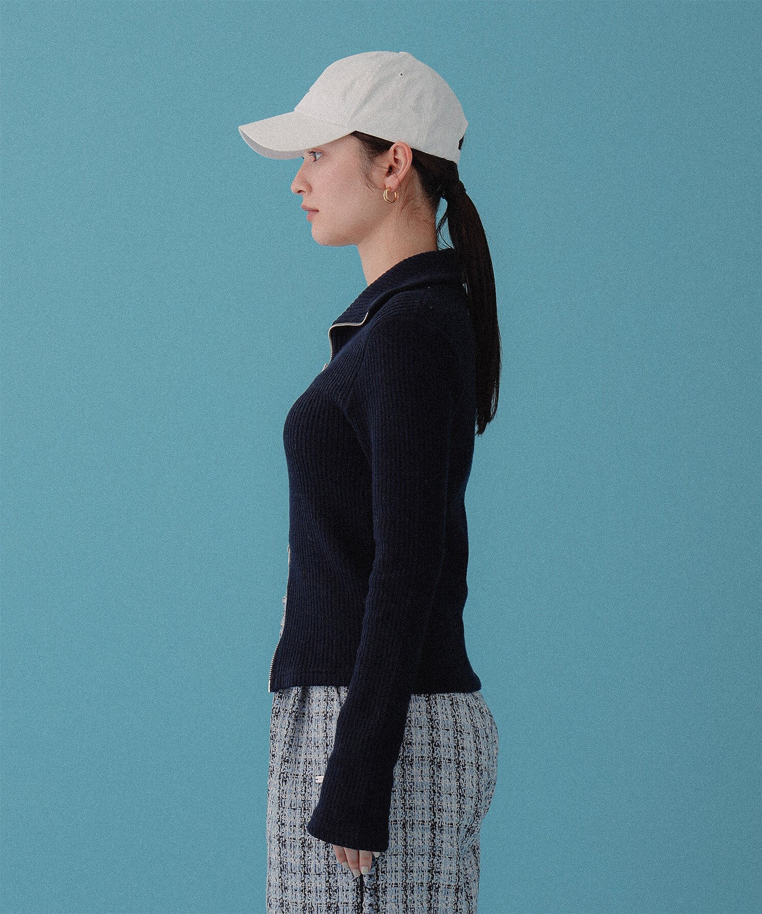 ジップアップリブニット - Image 12