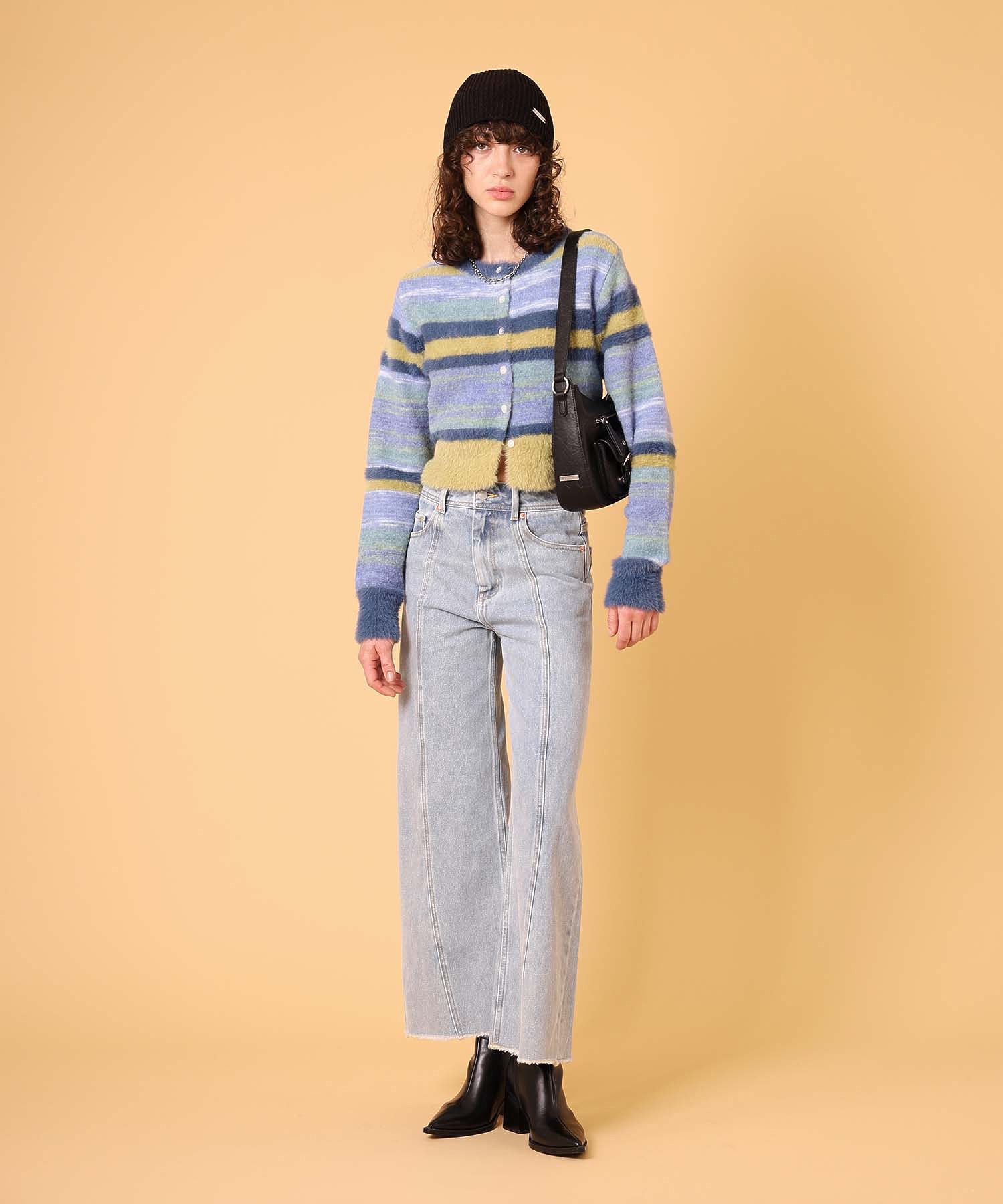 マルチボーダーシャギーカーディガン - Image 3