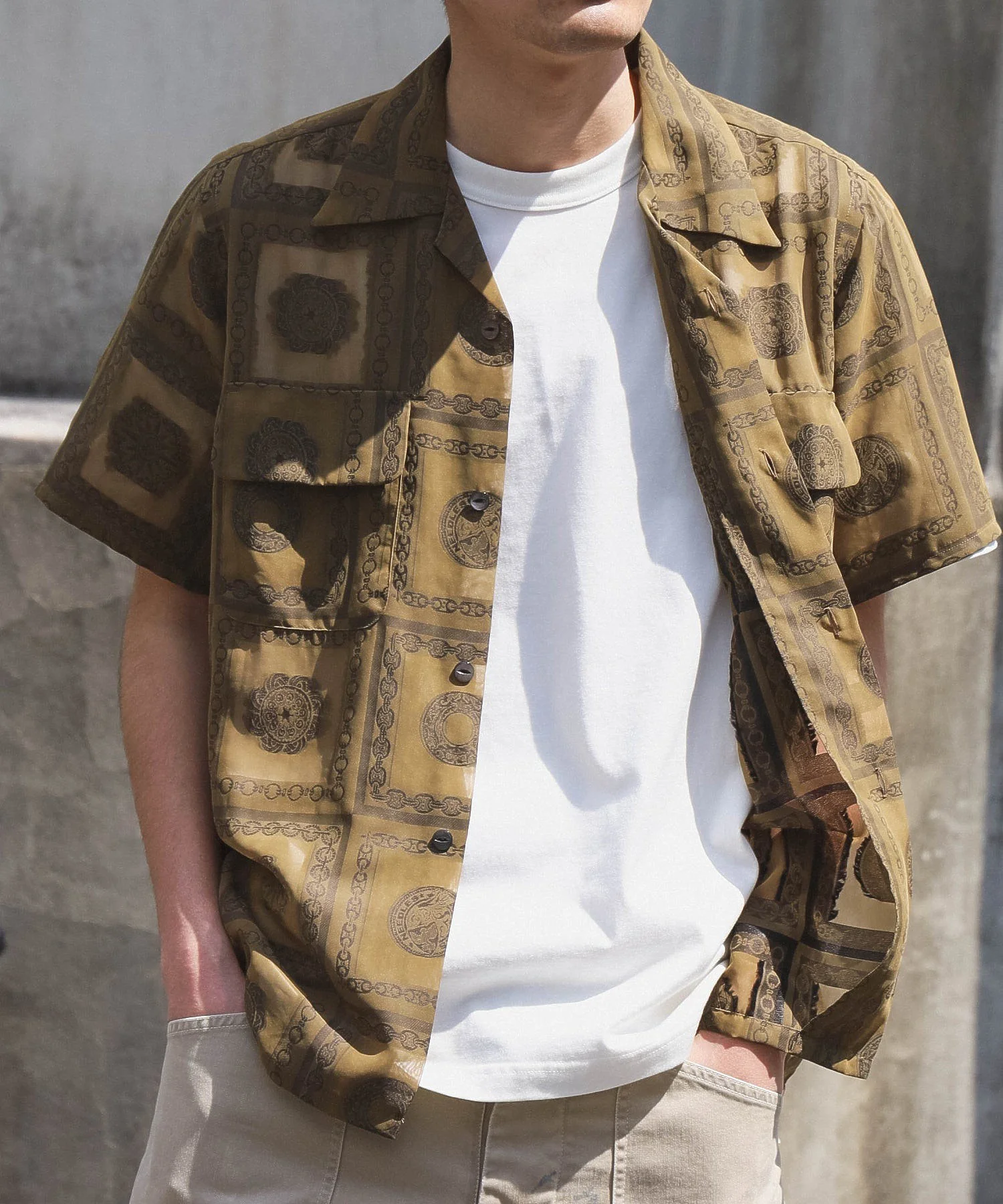 NEEDLES/ニードルズ/S/S Classic Shirt-PE/R Chain Border Jq/MR135 - Image 13