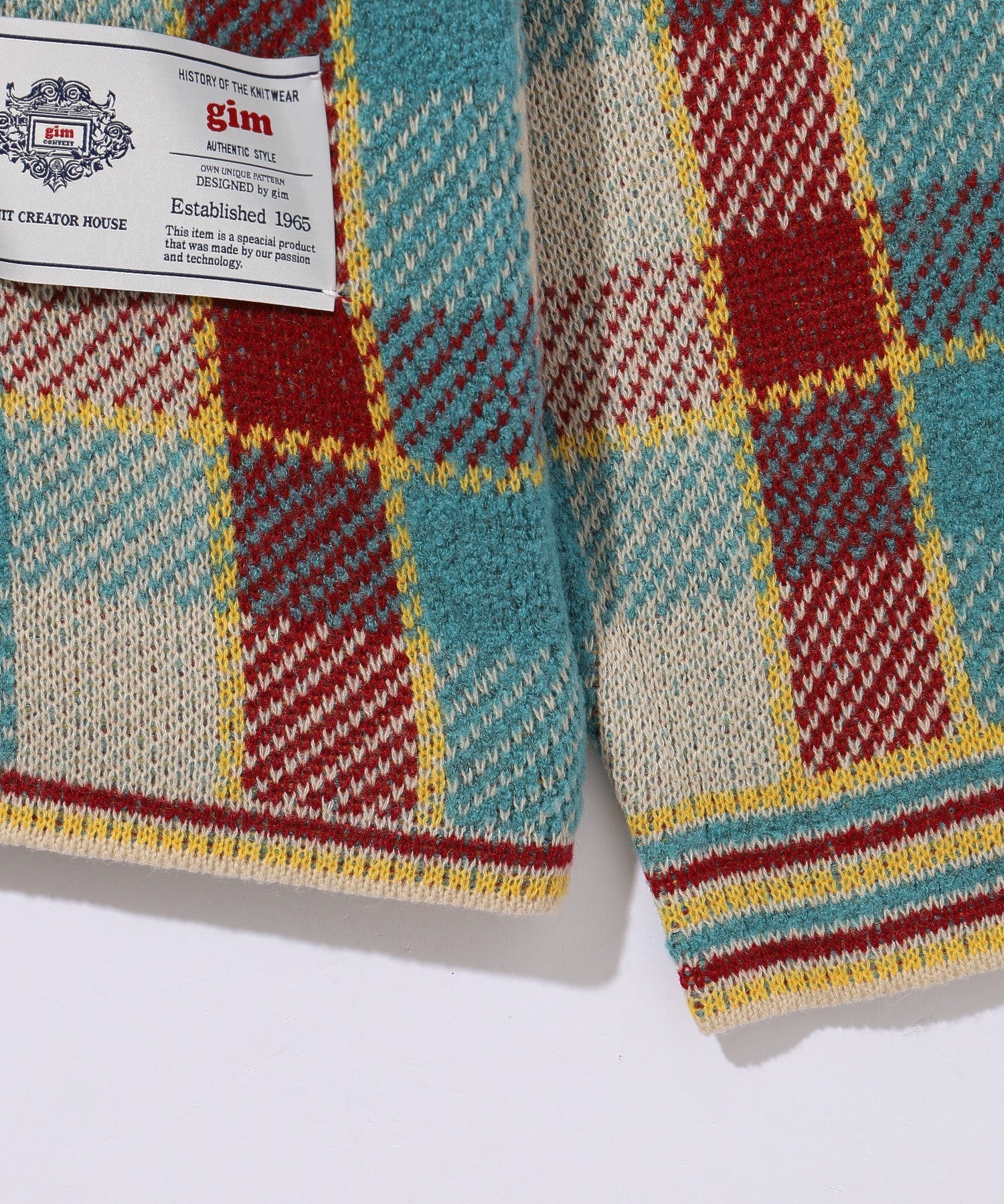 gim context/ジム コンテキスト/Knitted Check Blouson/23505200 - Image 5