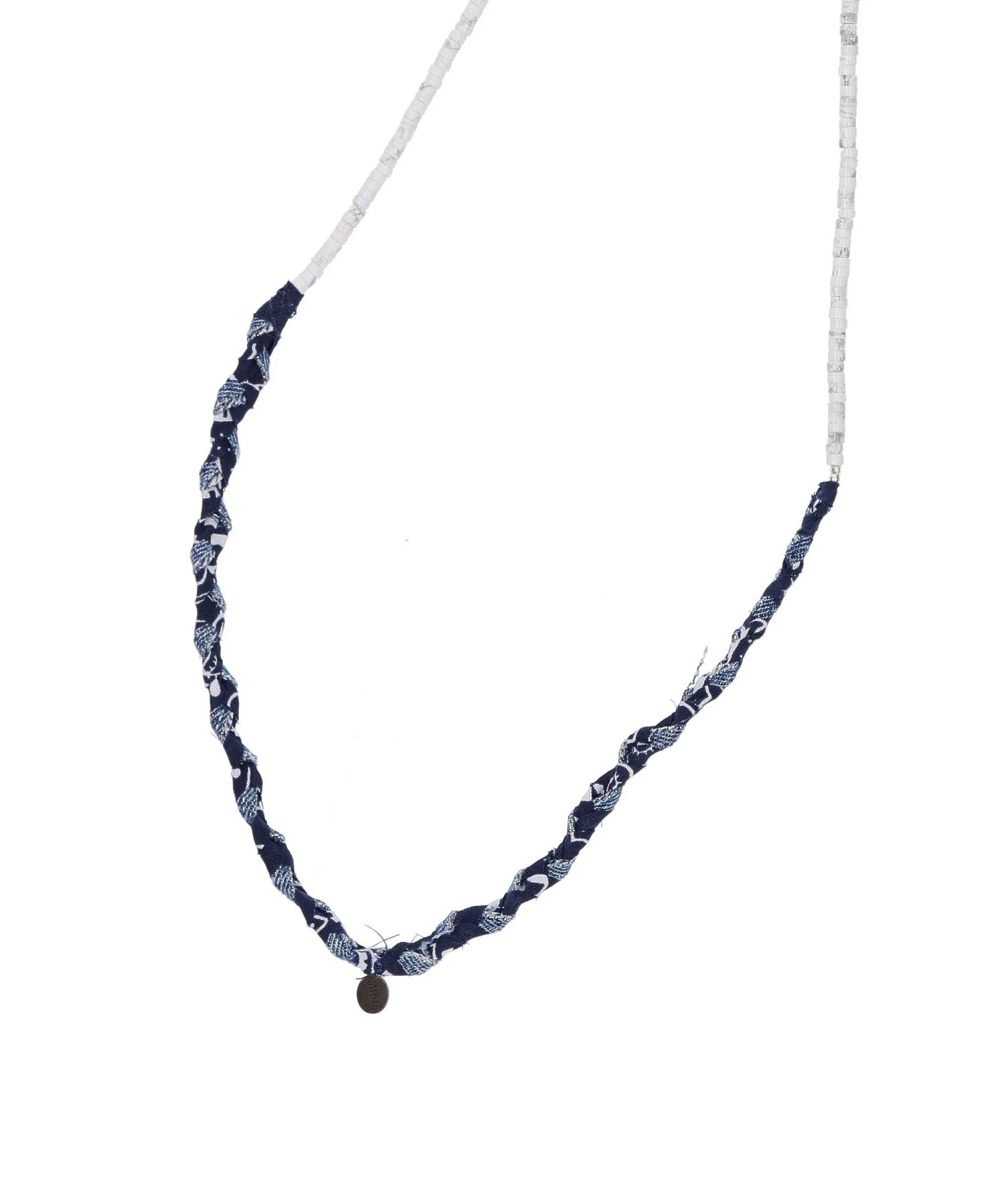 MIKIA/ミキア/vintage denim bandana necklace howlite/223-M-008182-01 - Image 4