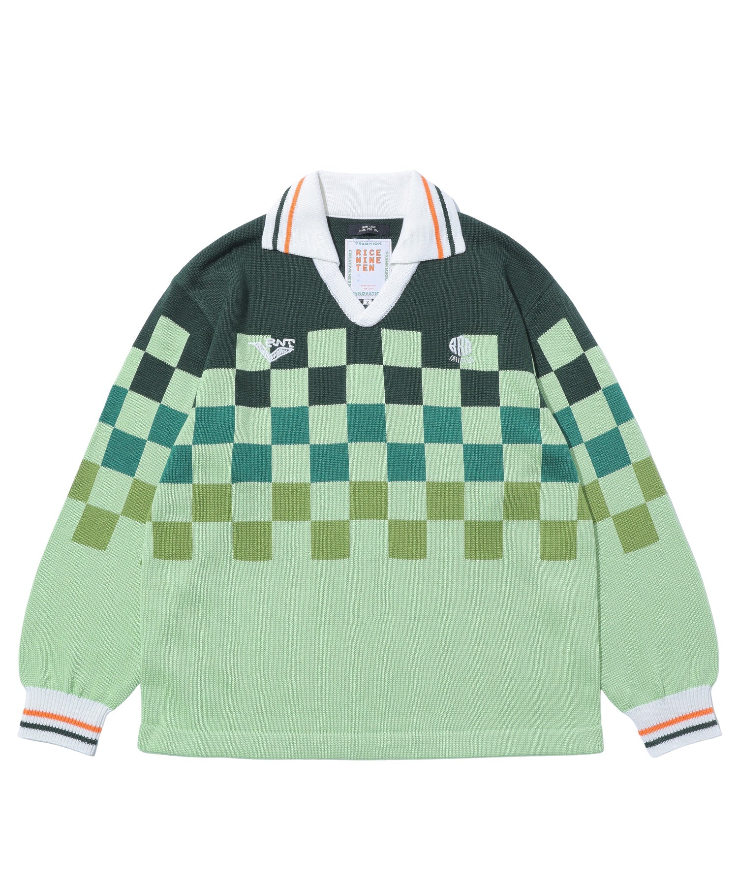RICE NINE TEN/ライス ナイン テン/KNITTING CHECKRD SOCCER JERSEY/KN-CH-SOC - Image 11